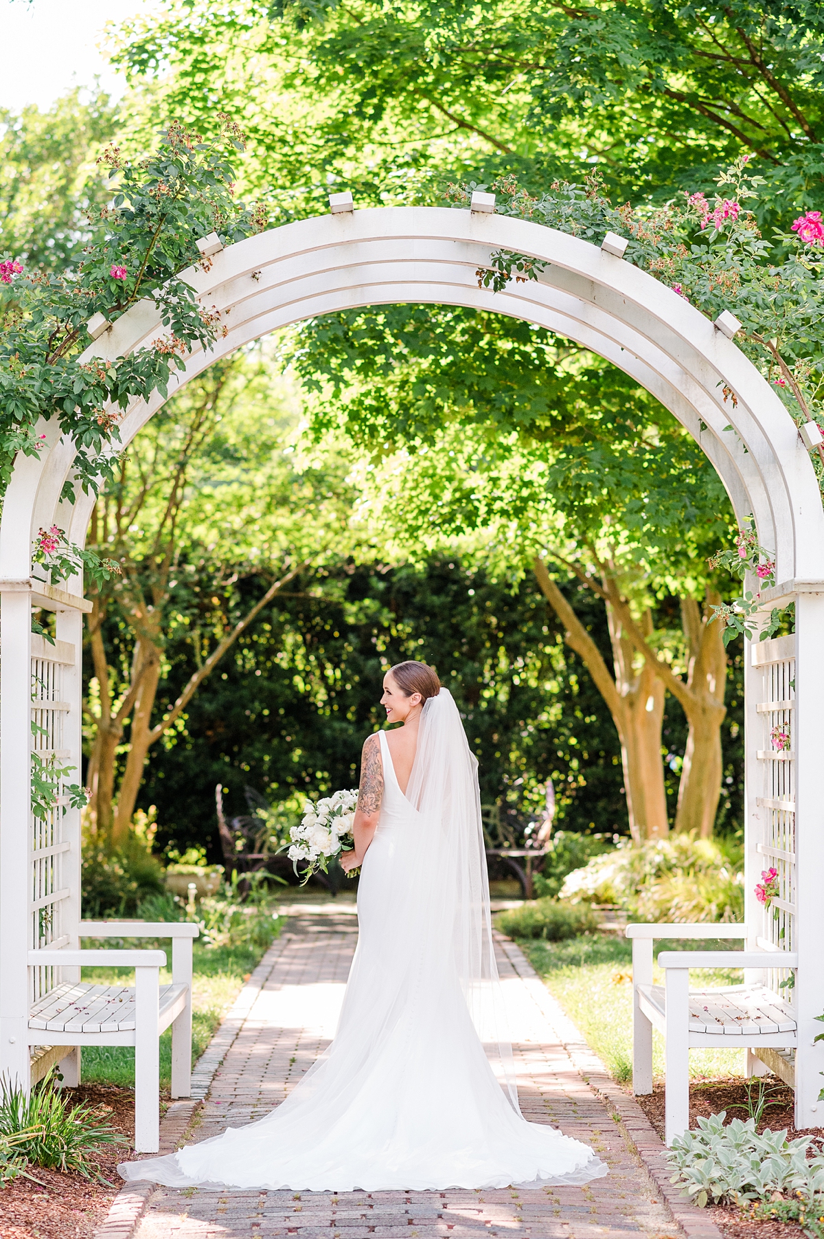 Bridal Portraits at Spring Lewis Ginter Botanical Garden Wedding. Wedding Photography by Virginia Wedding Photographer Kailey Brianne Photography. 