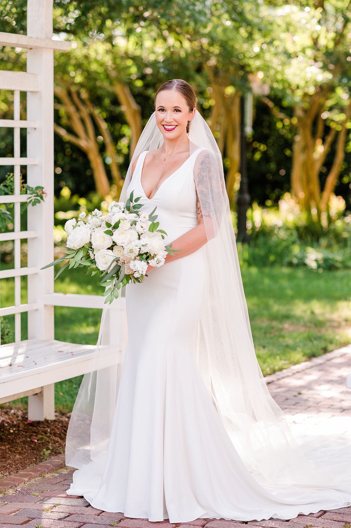 Bridal Portraits at Spring Lewis Ginter Botanical Garden Wedding. Wedding Photography by Charlottesville Wedding Photographer Kailey Brianne Photography. 