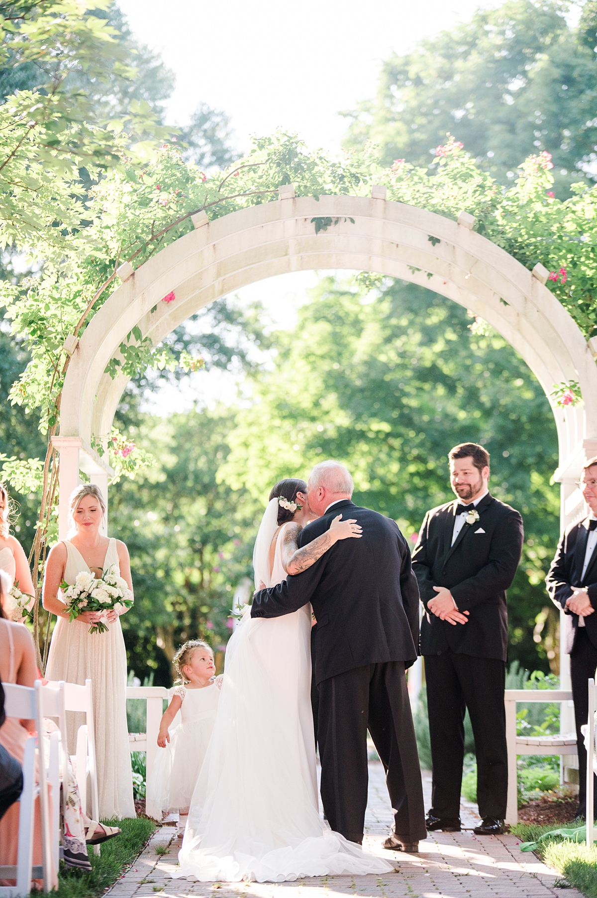 Spring Lewis Ginter Botanical Garden Wedding Ceremony. Wedding Photography by Charlottesville Wedding Photographer Kailey Brianne Photography. 