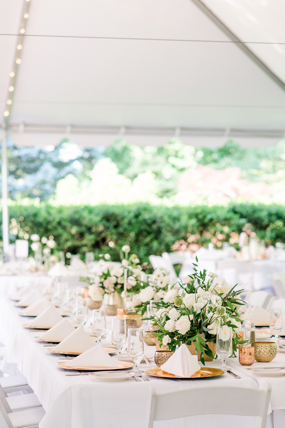 Elegant Spring Reception Decor at Lewis Ginter Botanical Garden Wedding. Wedding Photography by Virginia Wedding Photographer Kailey Brianne Photography. 