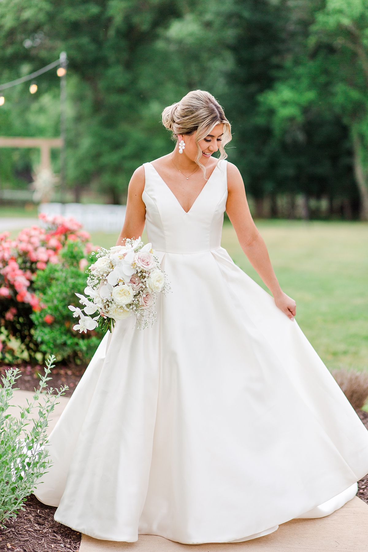 Bridal Portraits During Spring Oakdale Wedding. Wedding Photography by Richmond Wedding Photographer Kailey Brianne Photography. 