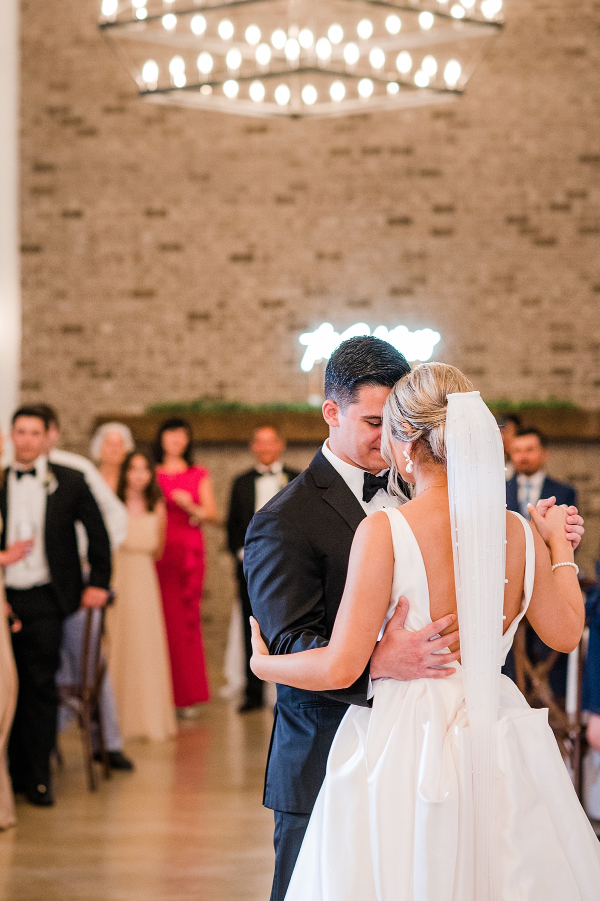 Bride and Groom First Dance during Spring Oakdale RVA Wedding Reception. Wedding Photography by Virginia Wedding Photographer Kailey Brianne Photography. 