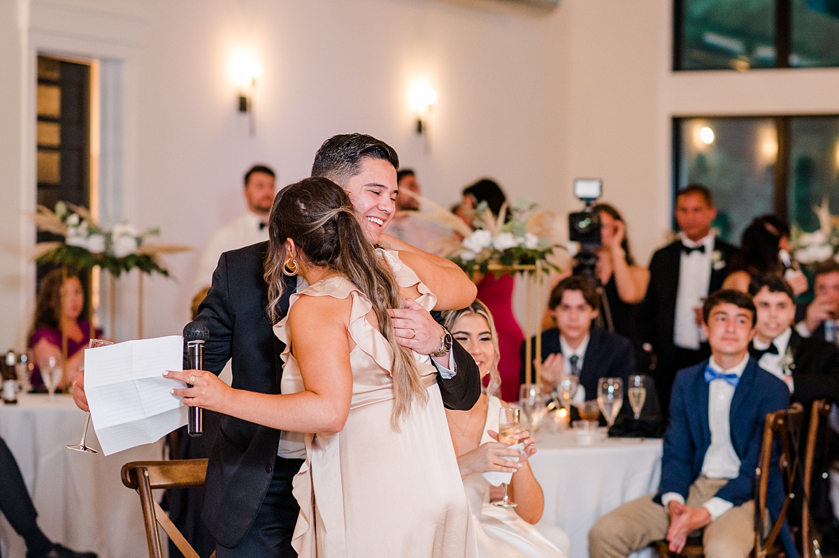 Toasts during Spring Oakdale RVA Wedding Reception. Wedding Photography by Richmond Wedding Photographer Kailey Brianne Photography. 