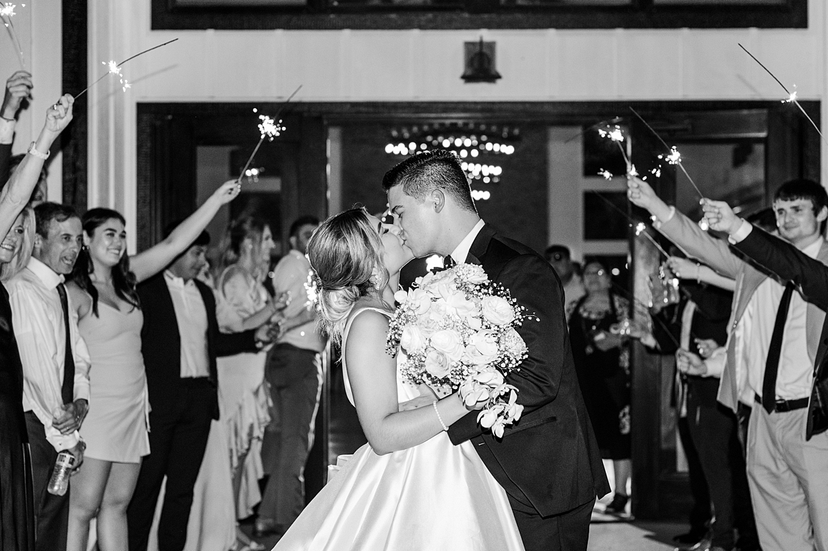 Sparkler Exit at Spring Oakdale Wedding. Richmond Wedding Photographer Kailey Brianne Photography. 