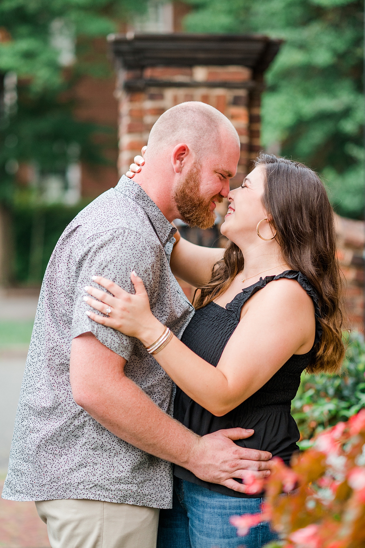 A Spring Branch Museum Engagement Session on Monument Avenue. Richmond Engagement Photographer Kailey Brianne Photography. 