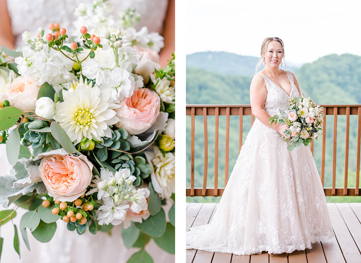 Summer Wedding with Mountain Views at The Magnolia Venue in Tennessee. Wedding Photography by Virginia Wedding Photographer Kailey Brianne Photography. 