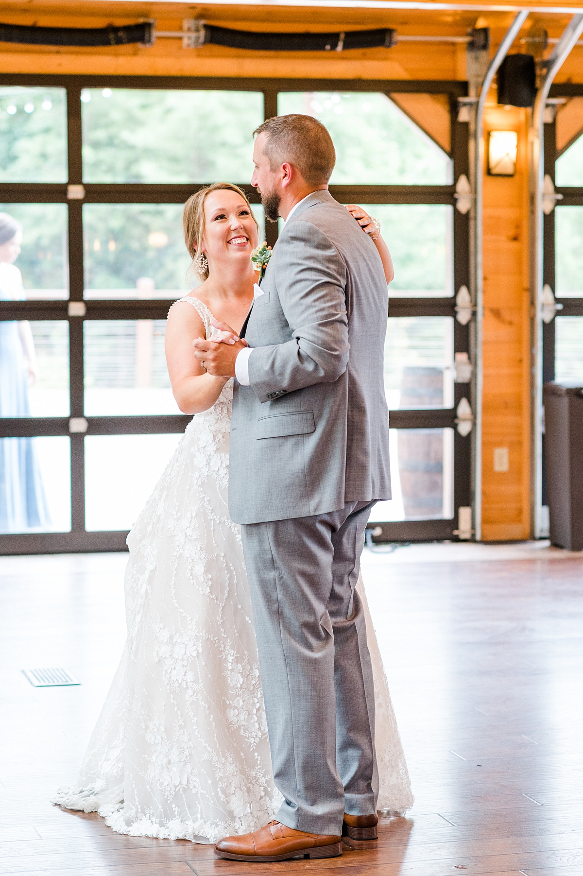 First Dance During Smoky Mountain Wedding Reception at The Magnolia Venue in Tennessee. Wedding Photography by Virginia Wedding Photographer Kailey Brianne Photography. 
