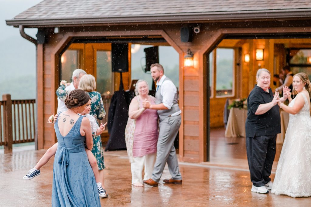 Rainy Wedding Reception at The Magnolia Venue in Tennessee. Wedding Photography by Virginia Wedding Photographer Kailey Brianne Photography. 