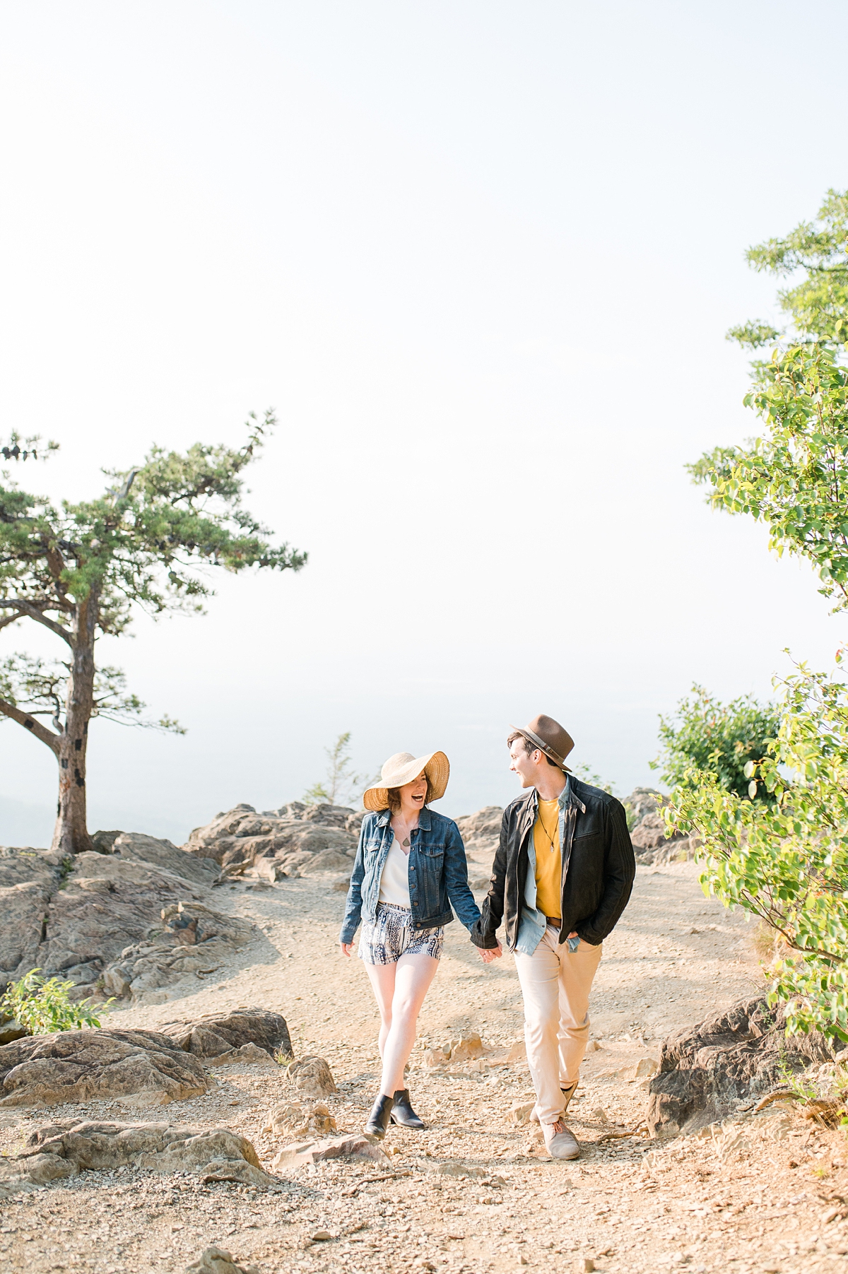 A Fun Raven's Roost Overlook Engagement Session with Mountain Views.