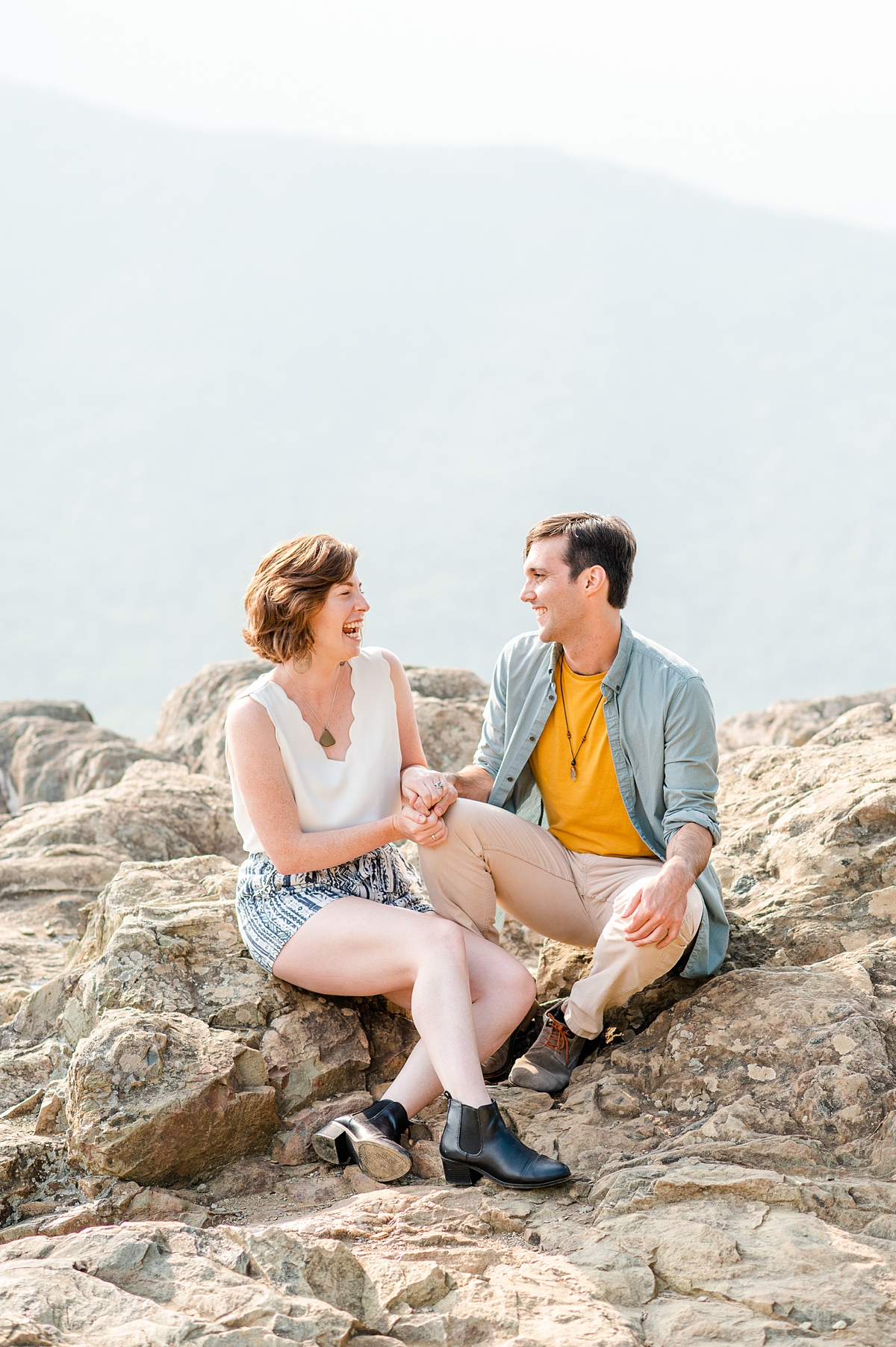 Big Smiles and Big Sky at Raven's Roost Overlook Engagement Session by Kailey Brianne Photography 