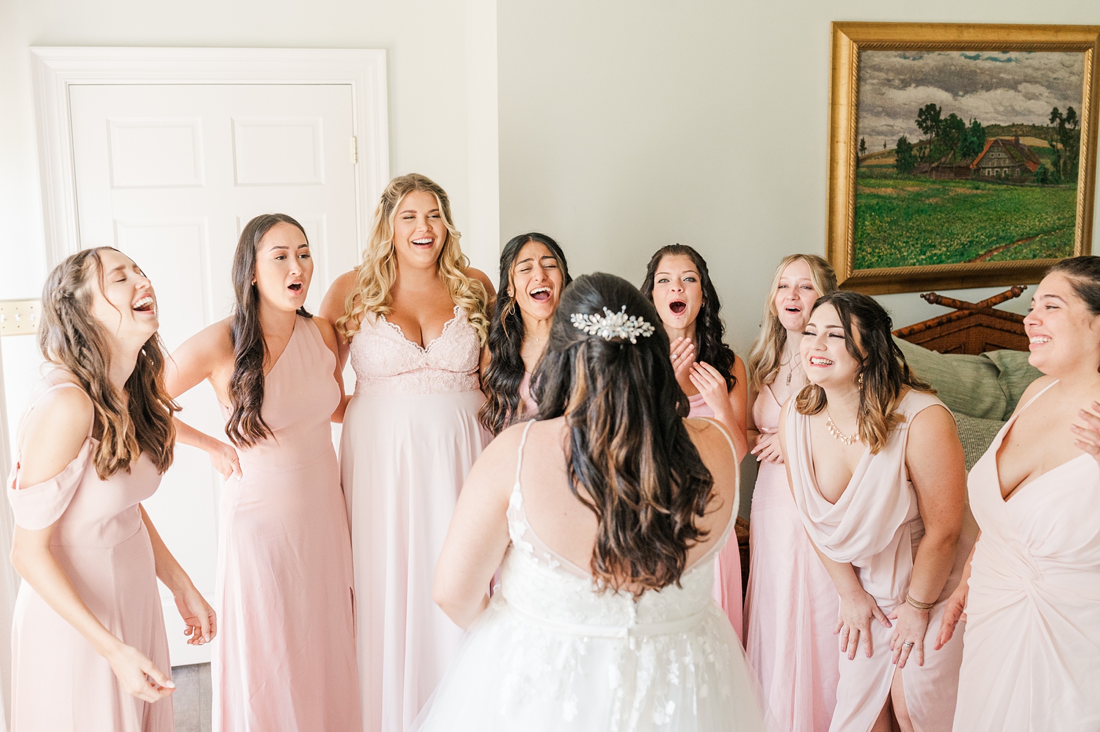 Bridesmaid Bridal Reveal at Cumberland Estate Wedding. Photography by Richmond Wedding Photographer Kailey Brianne Photography. 