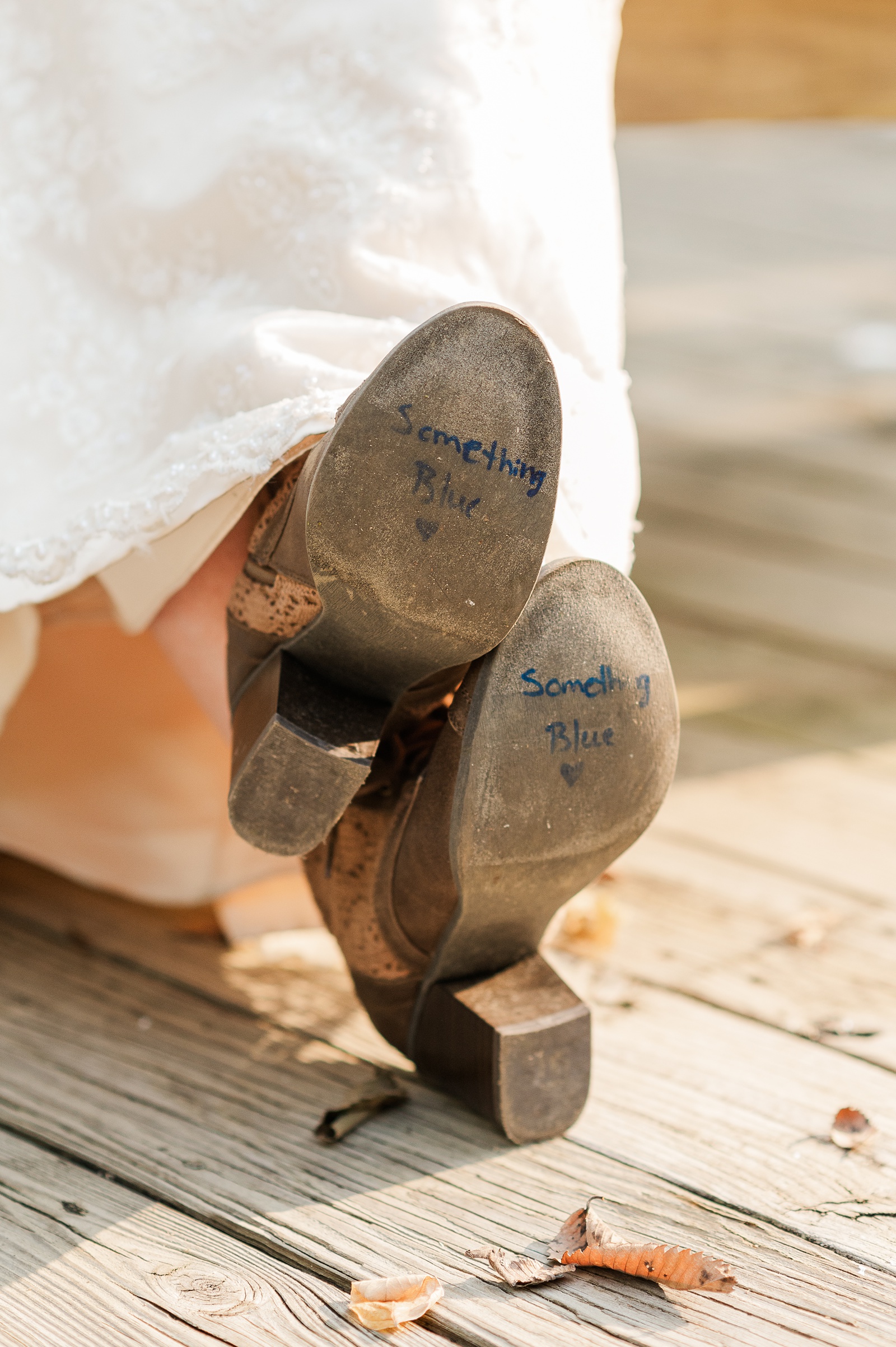 Something Blue Bridal Shoe Details by Virginia Intimate Wedding Photographer Kailey Brianne Photography. 