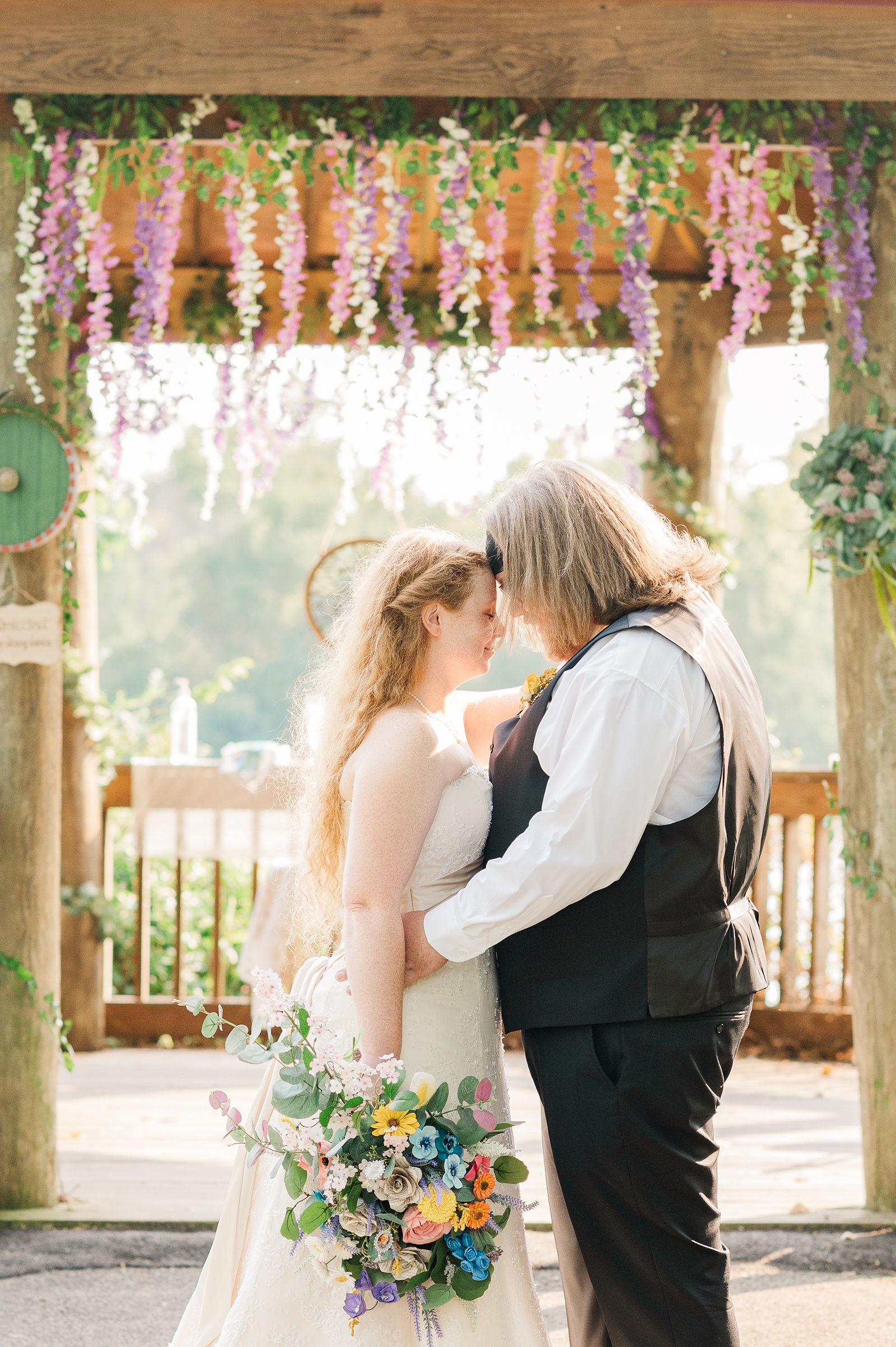 Bride and Groom Portraits during Fall Fairytale Inspire Intimate Ceremony at Osbourne Park in Richmond. Photography by Virginia Wedding Photographer Kailey Brianne Photography. 