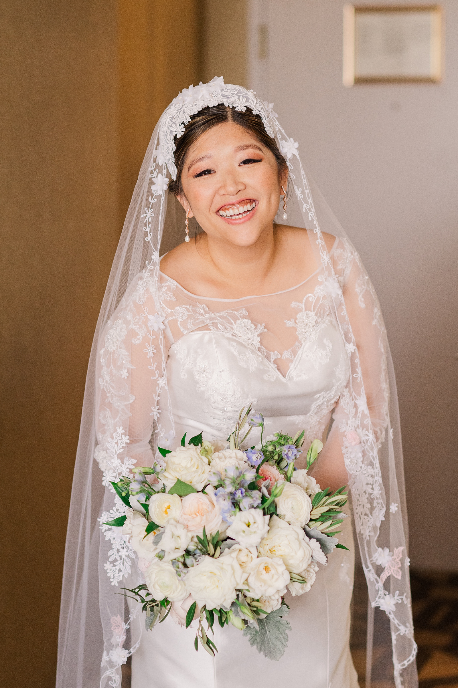 Bridal Portraits with Veil at Richmond Omni Hotel Intimate Wedding. Photography by Richmond Intimate Wedding Photographer Kailey Brianne Photography. 
