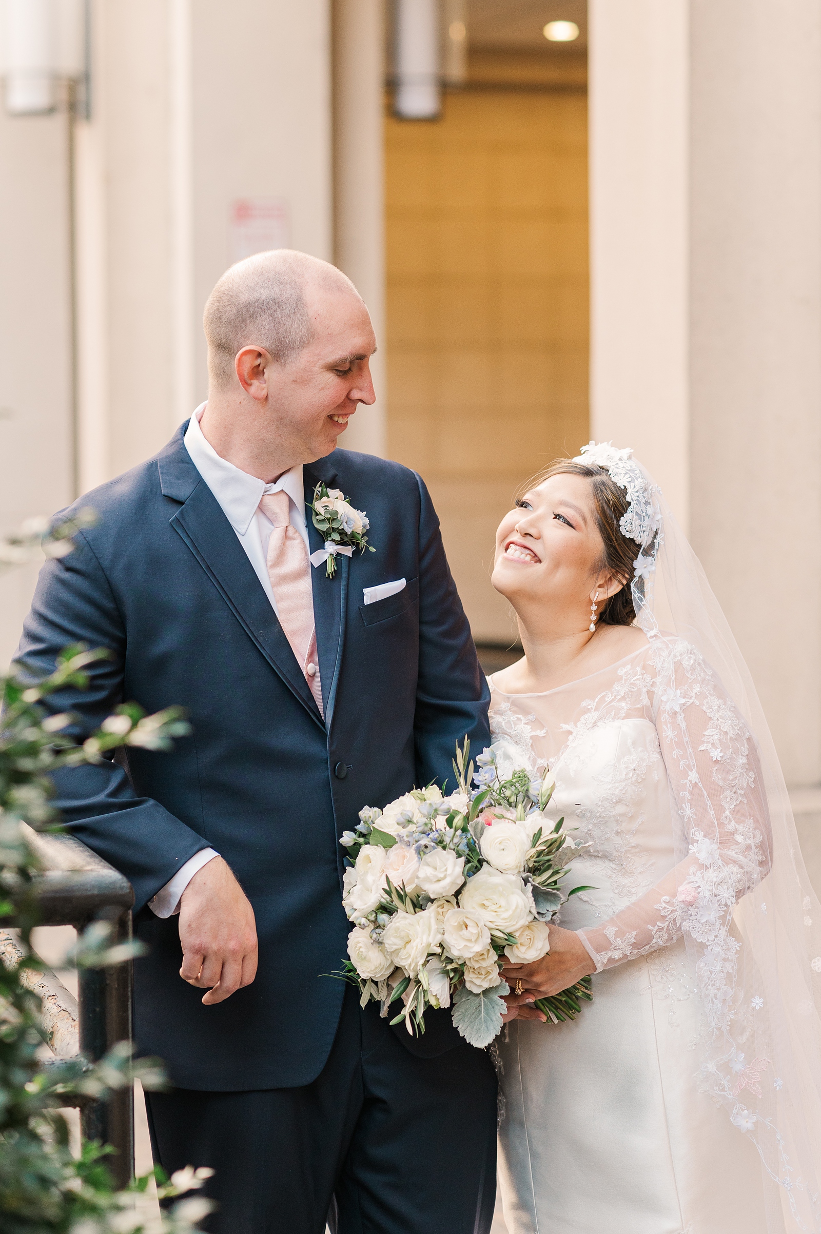 Bride and Groom Portraits at Richmond Intimate Wedding. Photography by Virginia Wedding Photographer Kailey Brianne Photography. 

