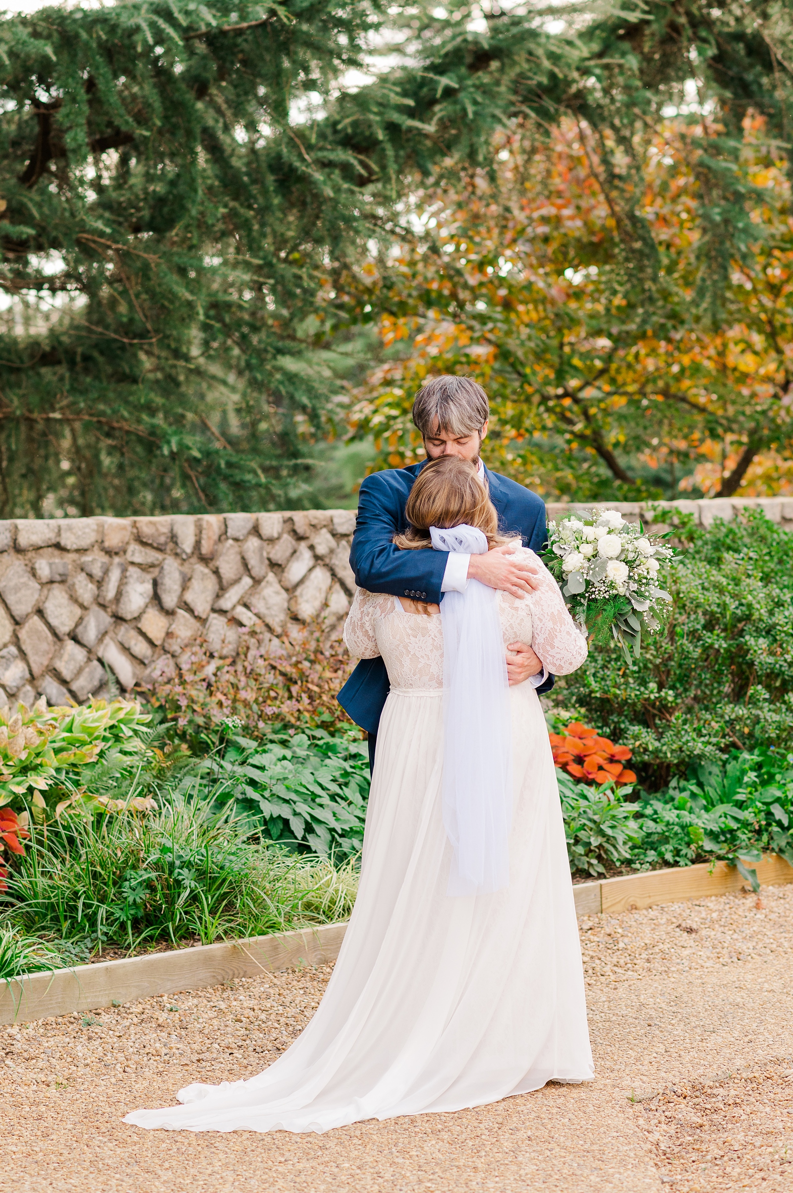 Bride and Groom First Look at Maymont Wedding. Richmond Wedding Photographer Kailey Brianne Photography.