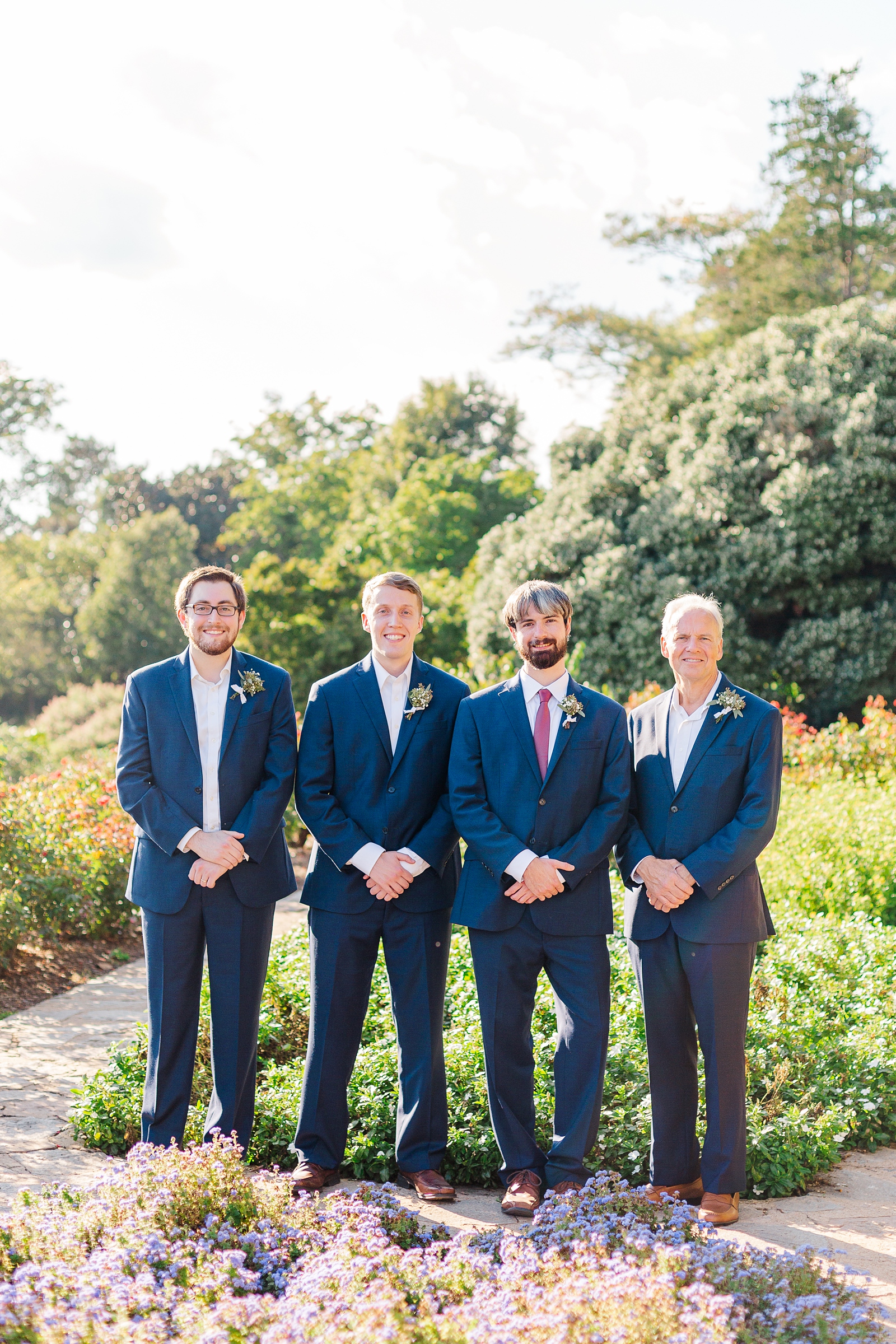 Groomsmen Portraits in the Italian Gardens at Maymont. Photography by Richmond Wedding Photographer Kailey Brianne Photography.