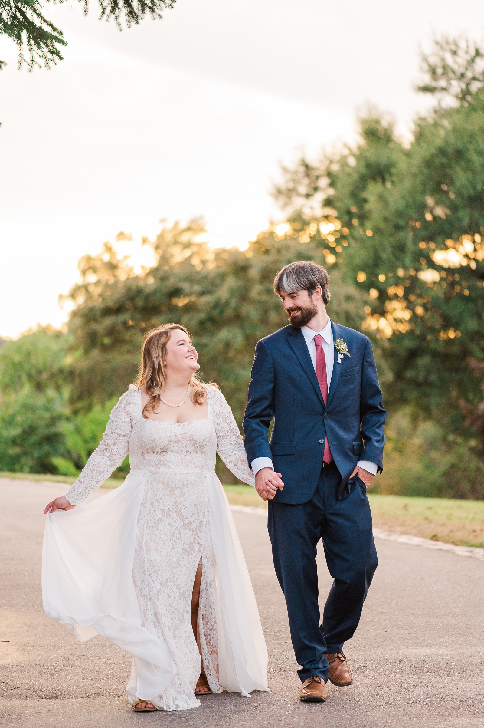 Bride and Groom Sunset Portraits at Maymont Wedding. Richmond Wedding Photographer Kailey Brianne Photography.