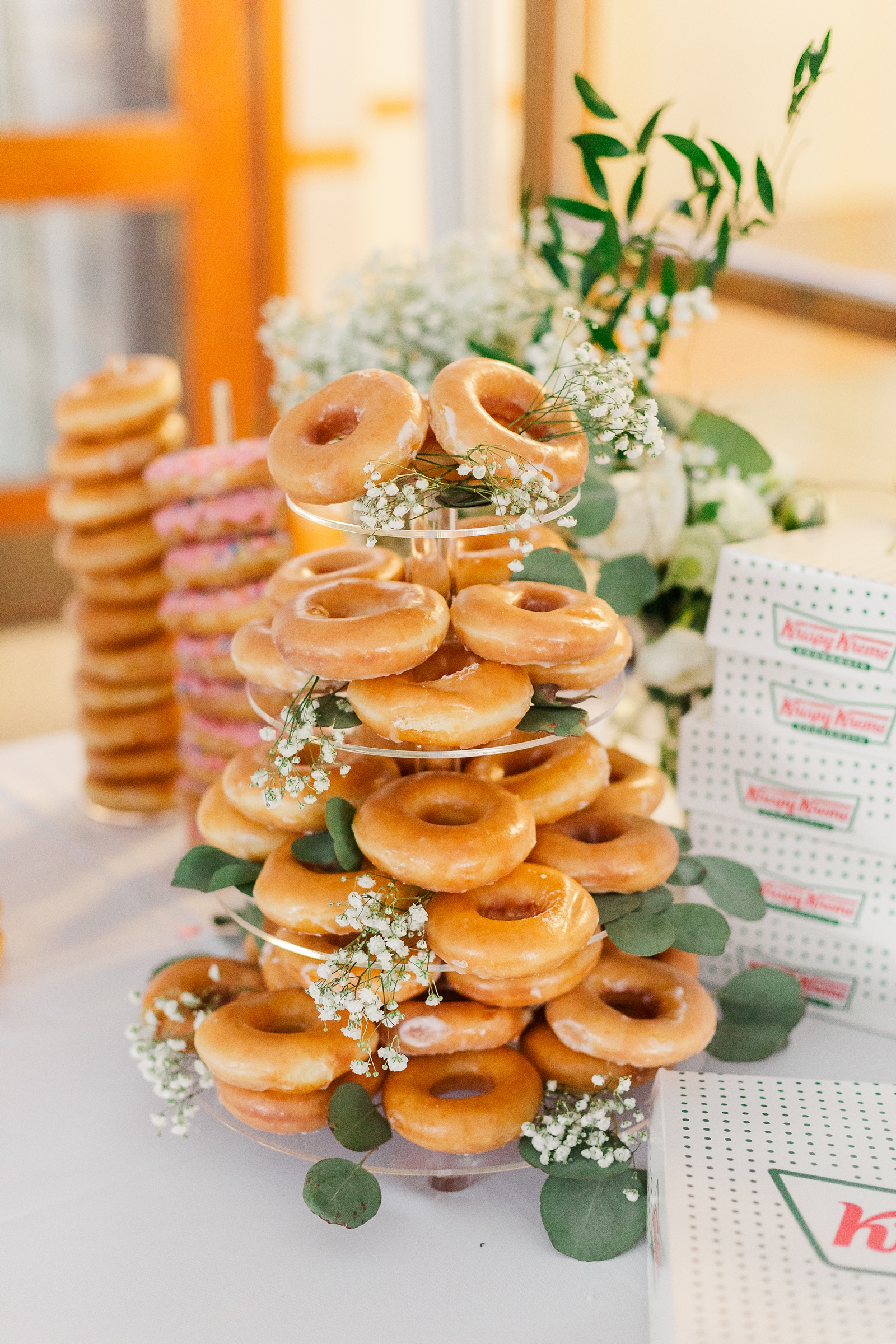 Donut Dessert Table at Maymont Wedding Reception. By Wedding Photographer Kailey Brianne Photography.