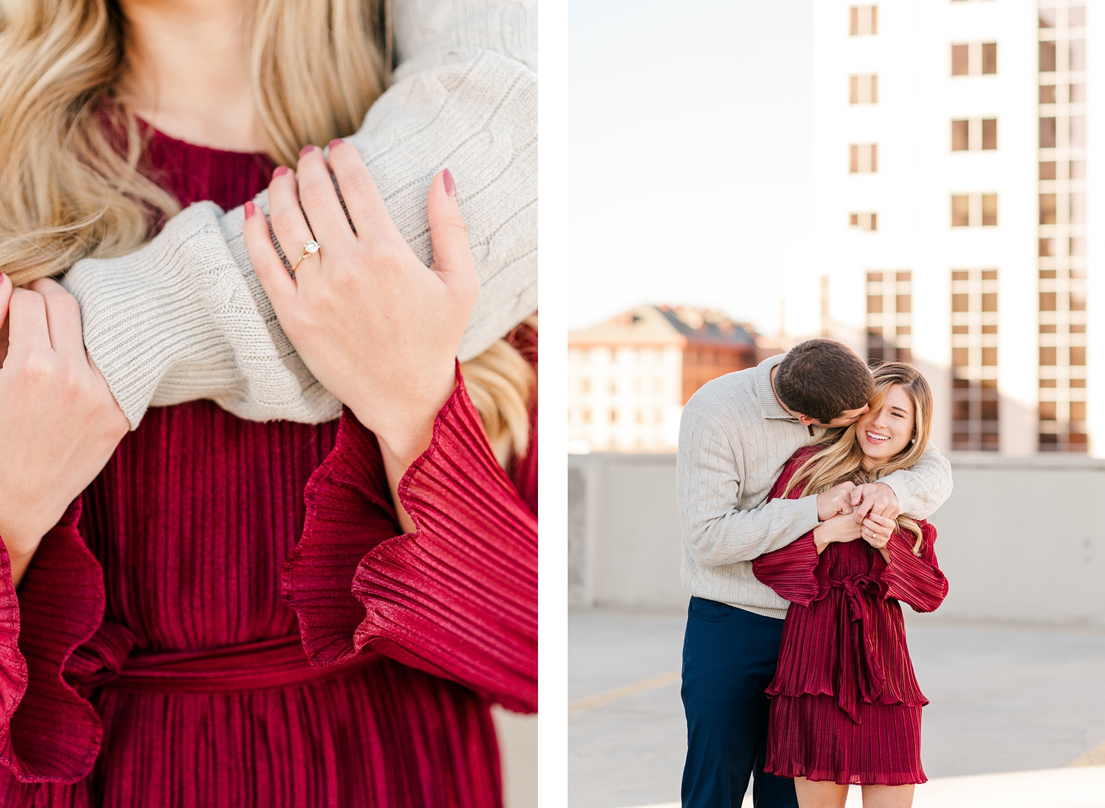 Downtown Roanoke Engagement Session on Rooftop by Virginia Wedding Photographer Kailey Brianne Photography 