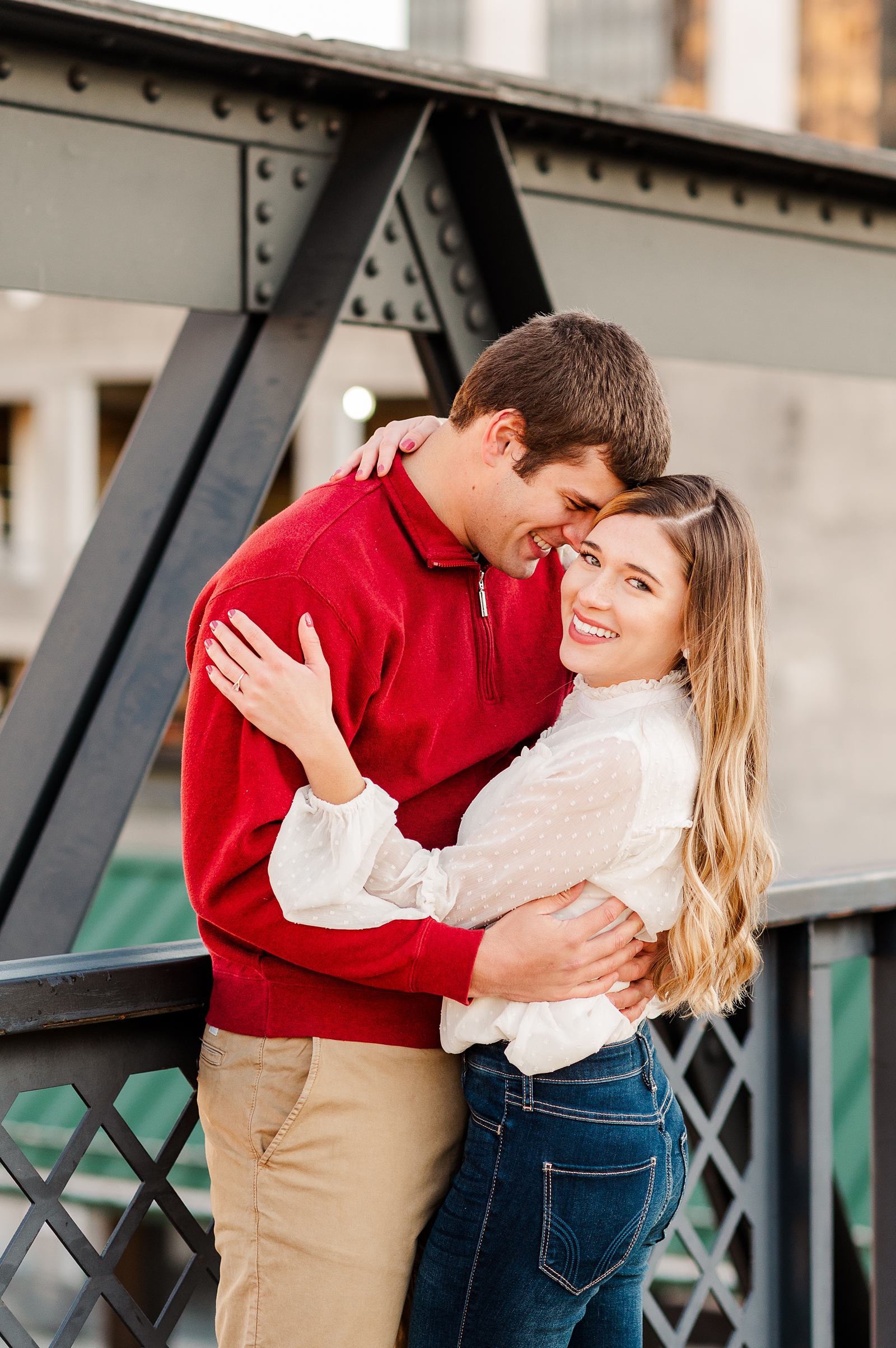 Stylish Sunset Engagement Session in downtown Roanoke by Richmond Wedding Photographer Kailey Brianne Photography 
