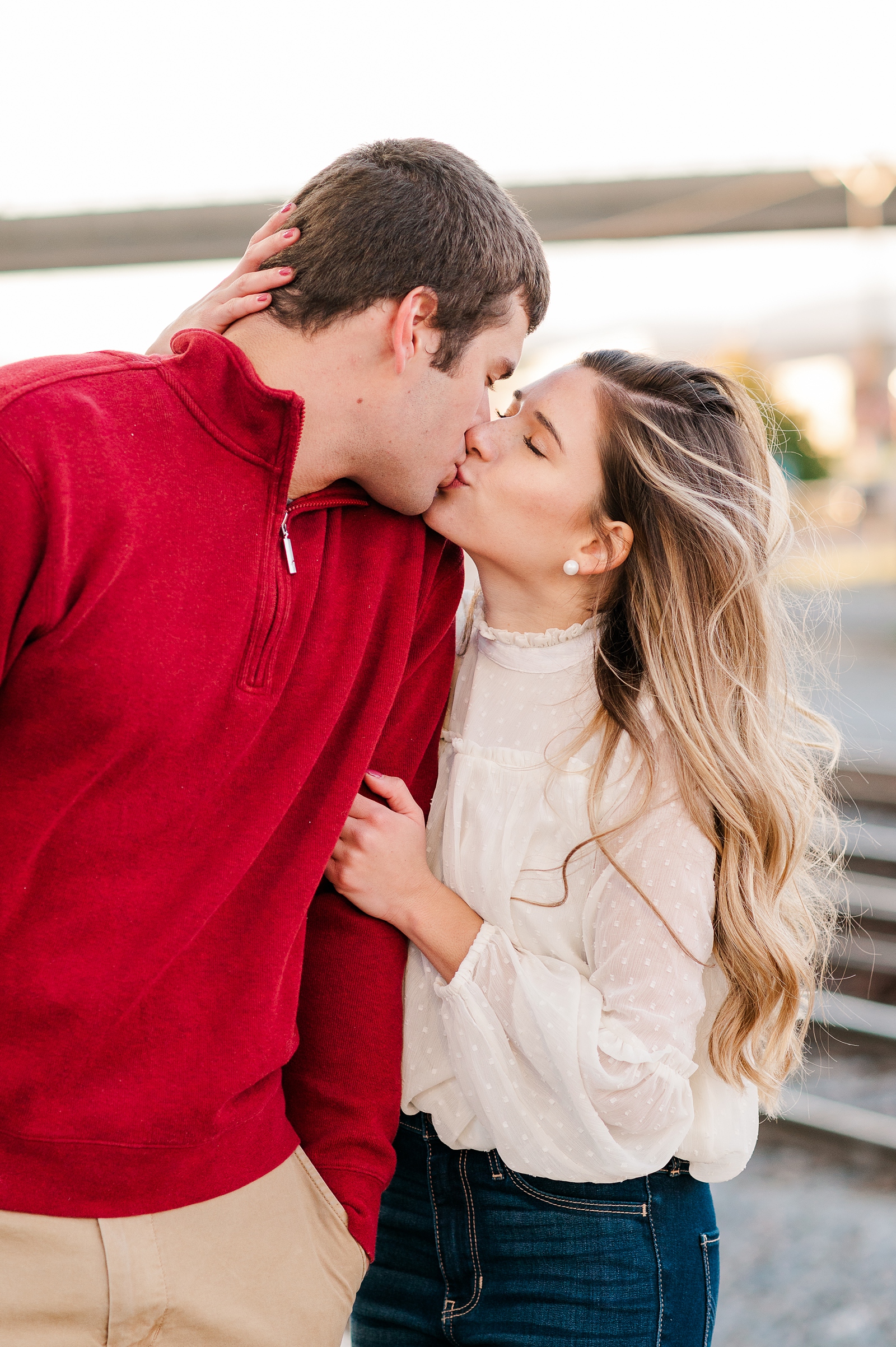 Roanoke Engagement Session on the tracks by Richmond Wedding Photographer 