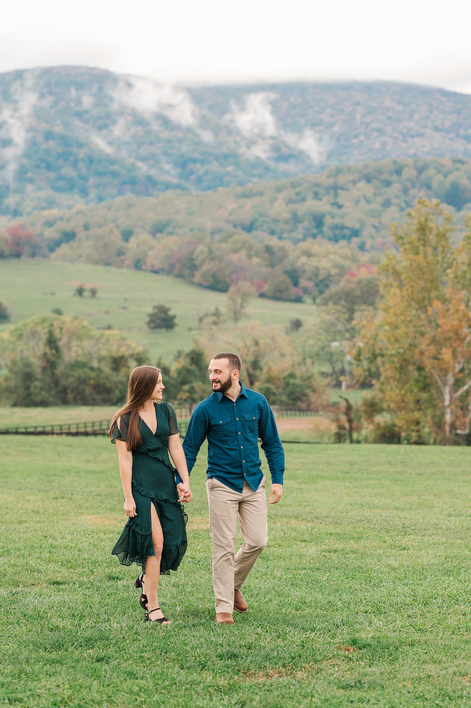 King Family Vineyards Engagement Session Location with Mountain Views. Richmond Wedding Photographer Kailey Brianne Photography 