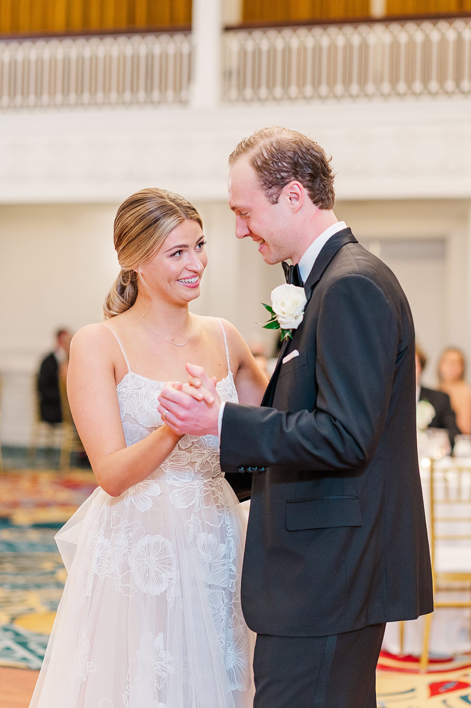 Bride and Groom First Dance During Reception at Jefferson Hotel Wedding. Richmond Wedding Photographer Kailey Brianne Photography