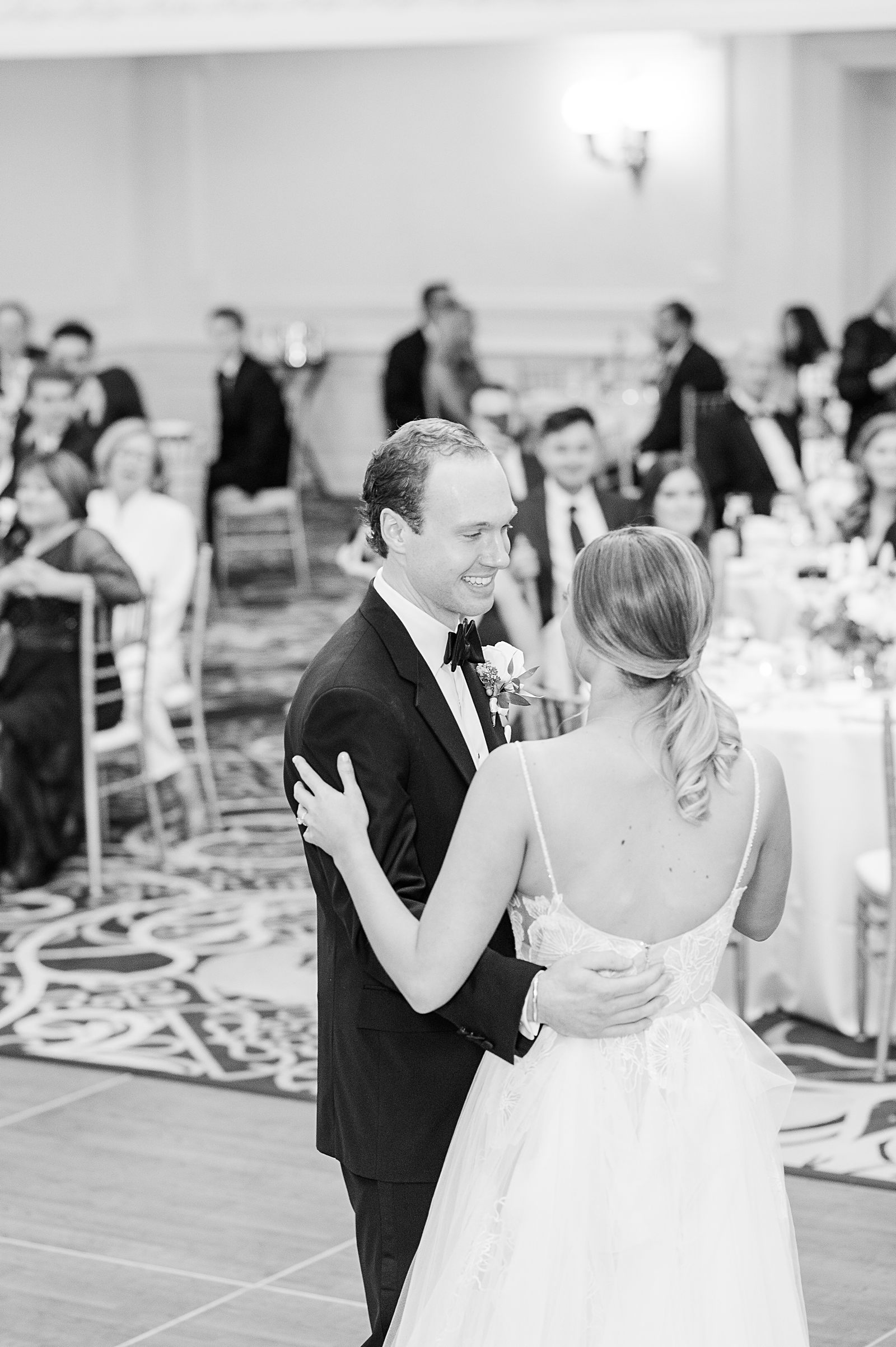 Bride and Groom First Dance During Reception at Jefferson Hotel Wedding. Richmond Wedding Photographer Kailey Brianne Photography