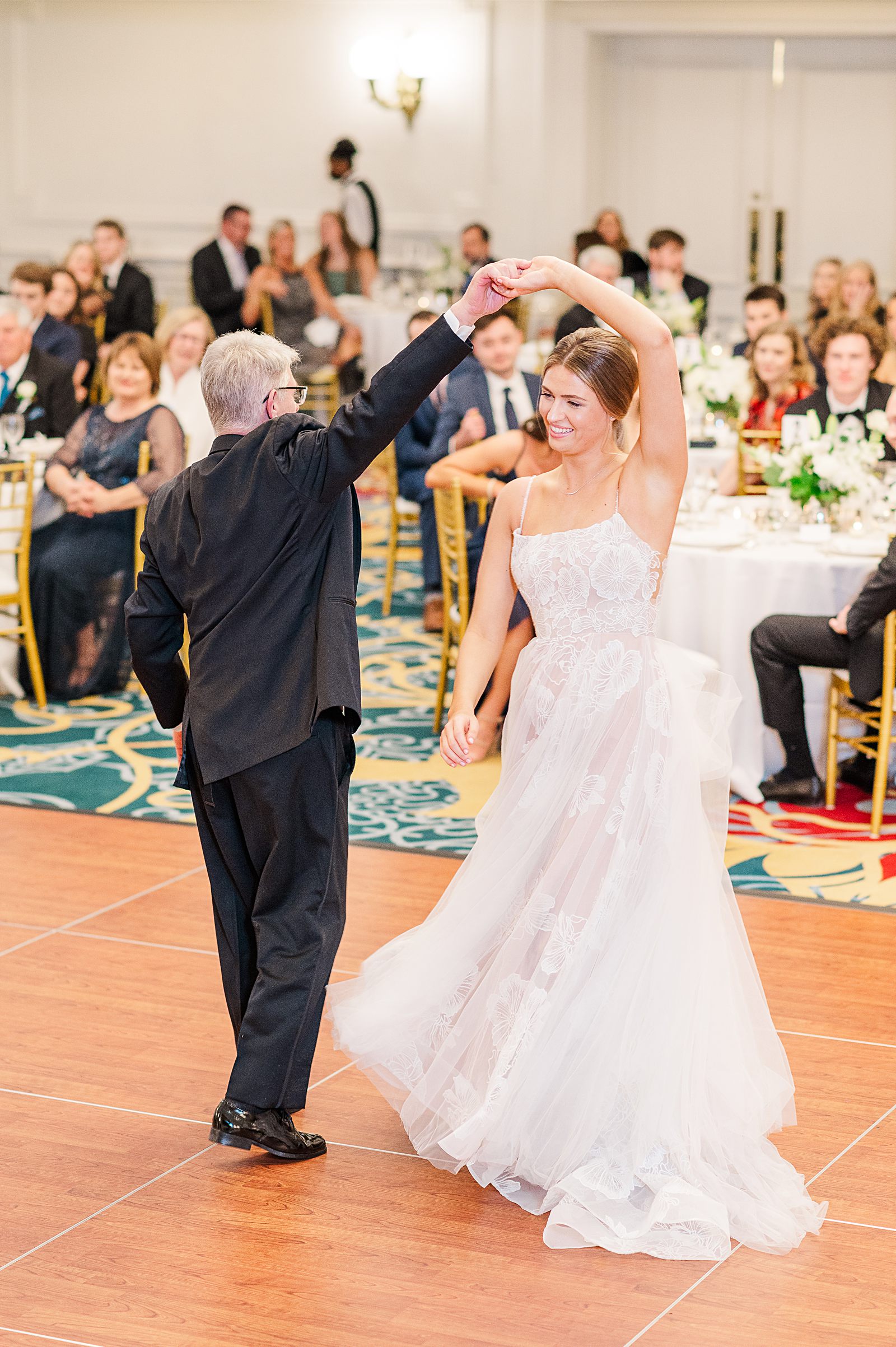 Dances During Reception at Jefferson Hotel Wedding. Richmond Wedding Photographer Kailey Brianne Photography