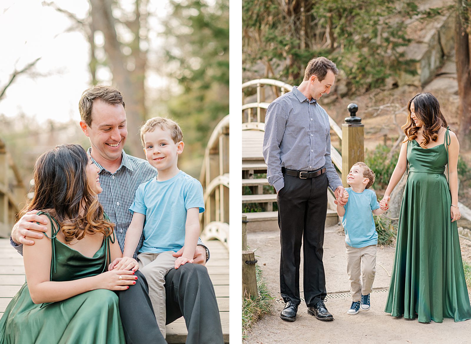 A Spring Maymont Engagement Session with a green dress by Virginia Wedding Photographer Kailey Brianne Photography. 