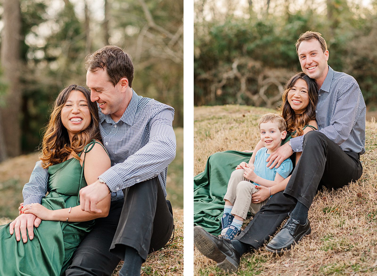 A Spring Maymont Engagement Session with a green dress by Virginia Wedding Photographer Kailey Brianne Photography. 