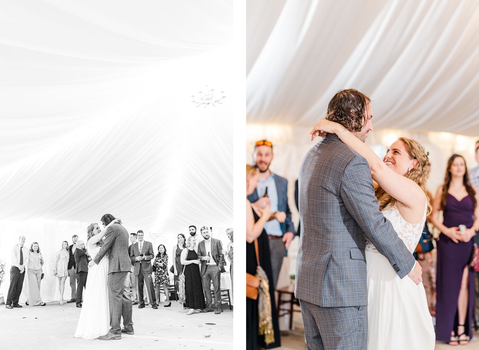 First Dances at Spring Virginia Cliffe Inn Wedding Reception. Richmond Wedding Photographer Kailey Brianne Photography. 
