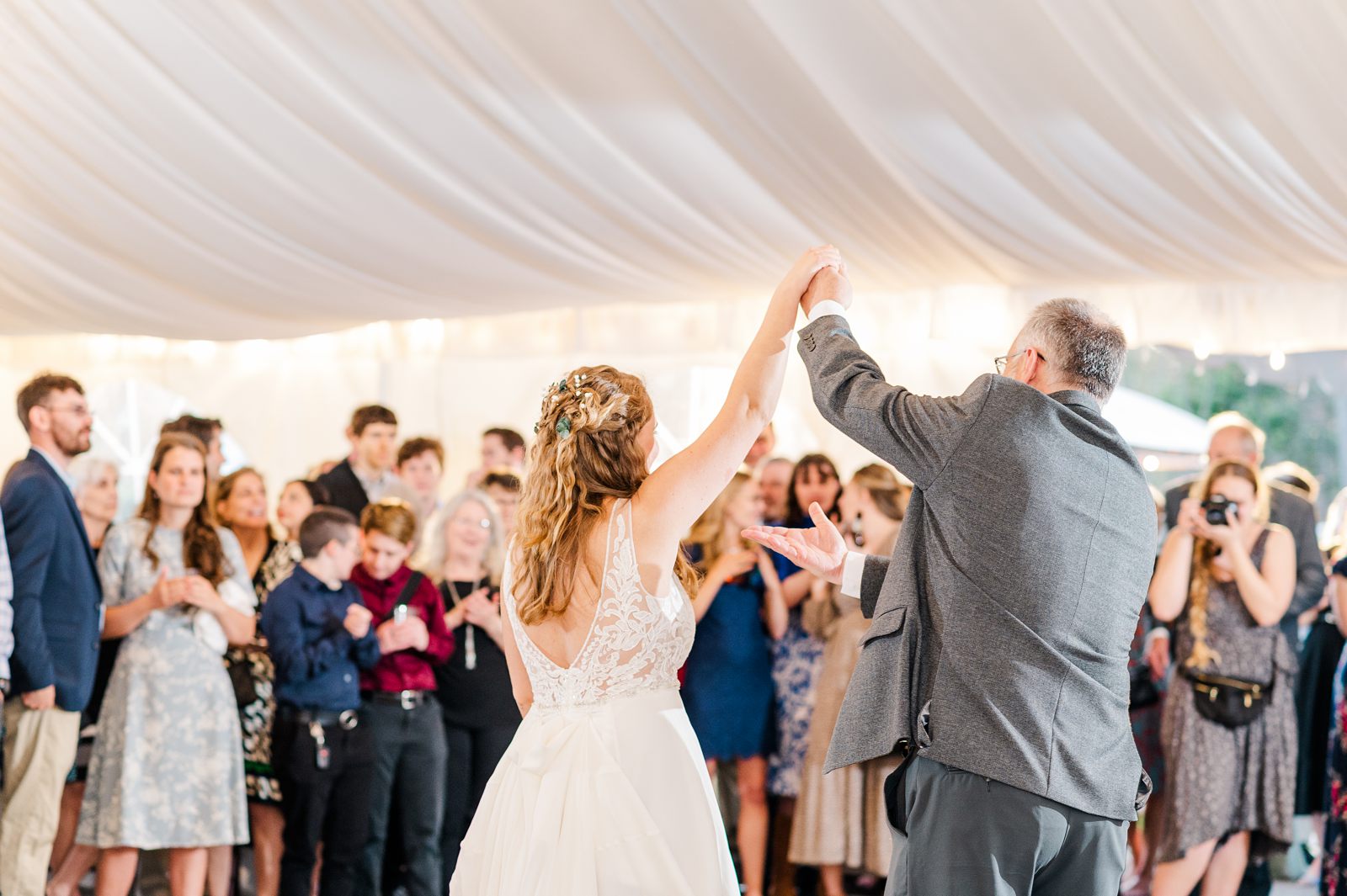 Parent Dances at Spring Virginia Cliffe Inn Wedding Reception. Richmond Wedding Photographer Kailey Brianne Photography. 