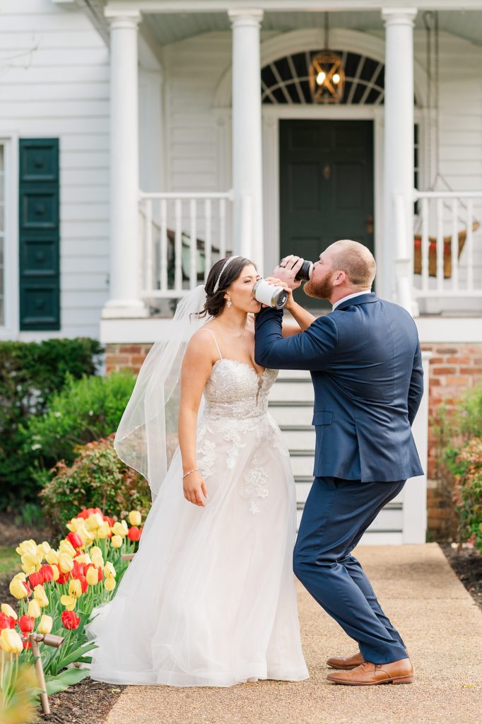Fun Bride and Groom Portraits with alternative wedding photographer Kailey Brianne photography. 