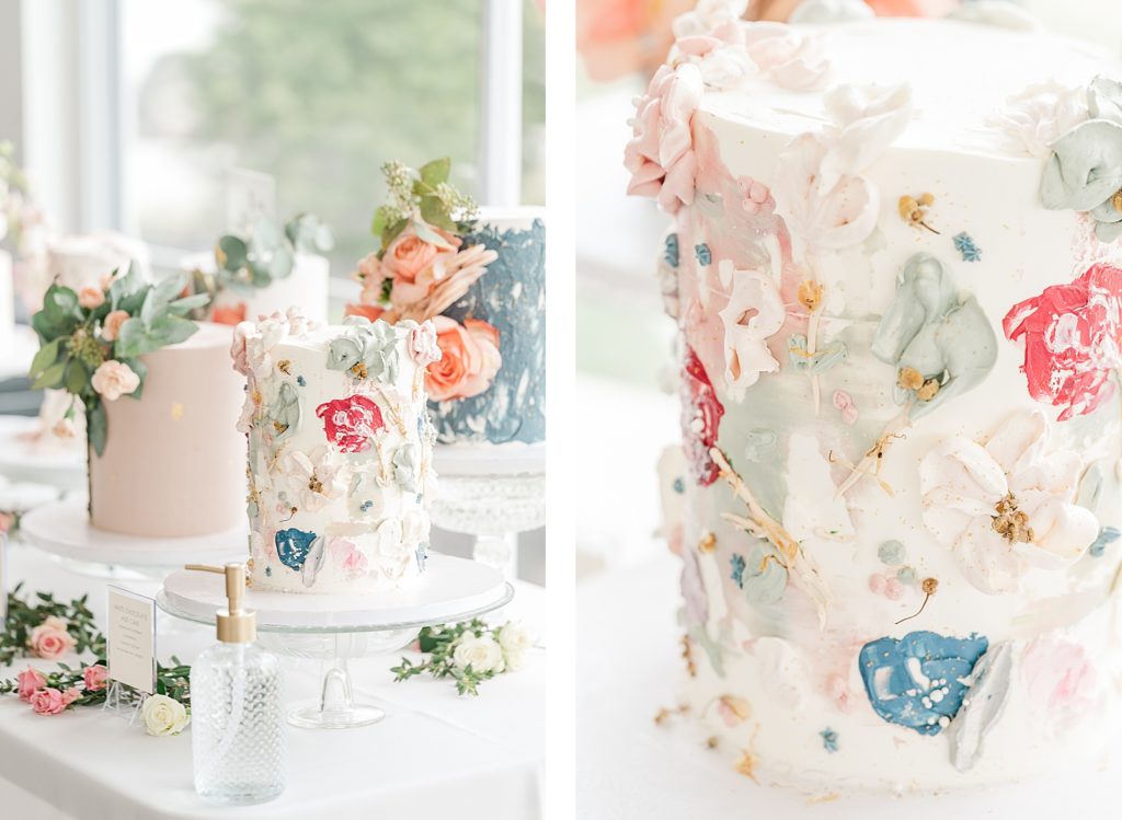 Luxury Wedding Cakes with Extravagant Florals at Spring Waverly Estate Wedding by Kailey Brianne Photography. Cakes by Wild Flower Bakery RVA 