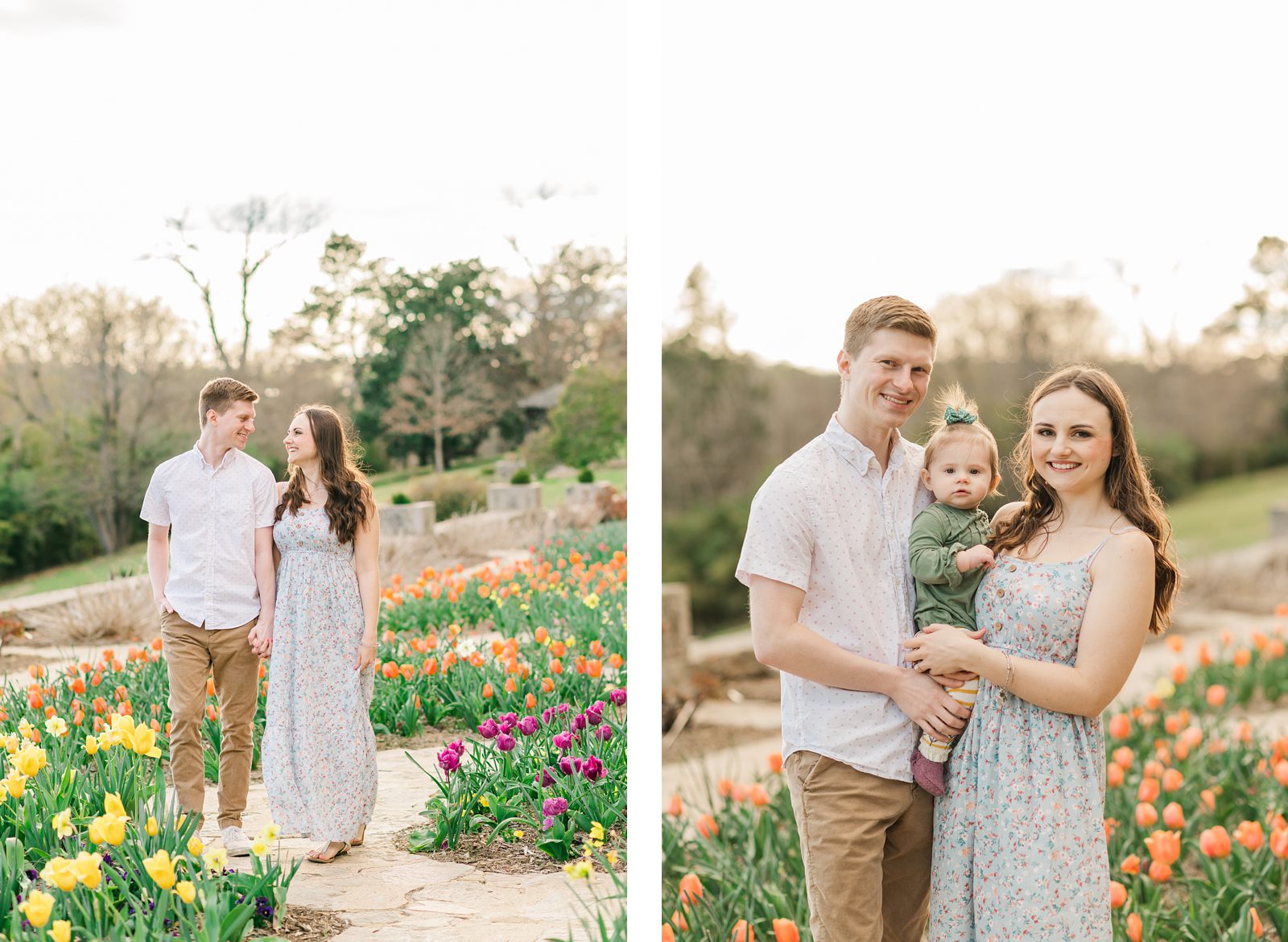 A spring maymont engagement session with colorful blooms by Kailey Brianne Photography. 