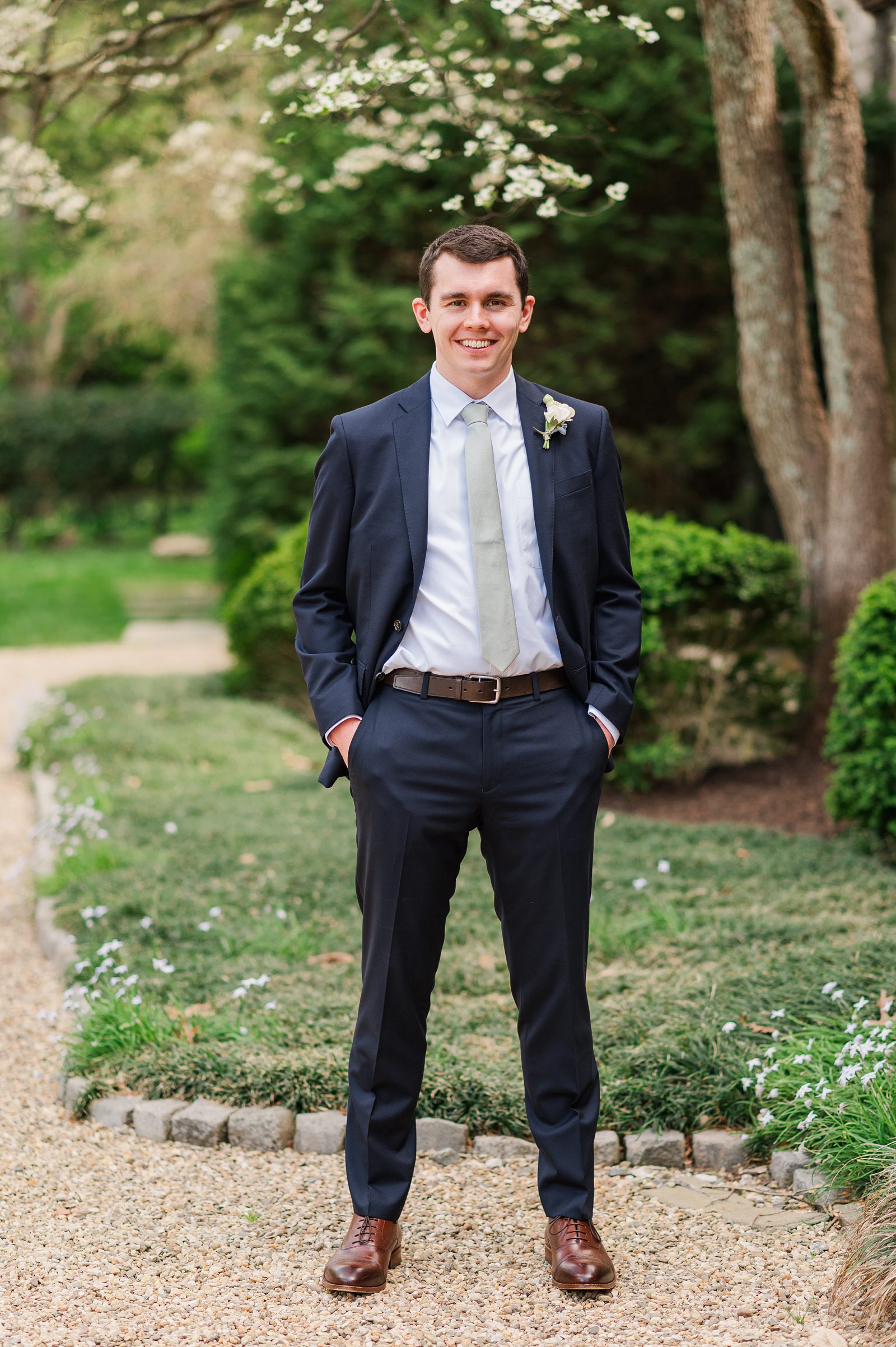Portrait of the Groom at an Intimate Virginia House Wedding by Richmond Wedding Photographer Kailey Brianne Photography.