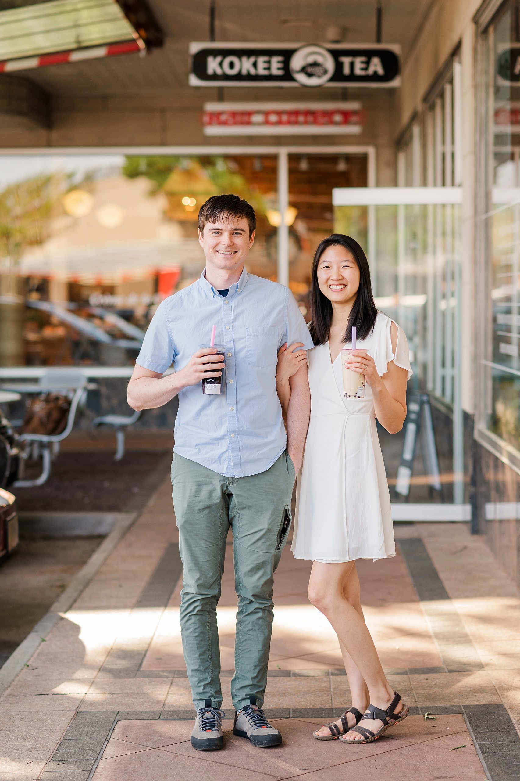 Fun Richmond Engagement Session at Kokee Tea in Carytown