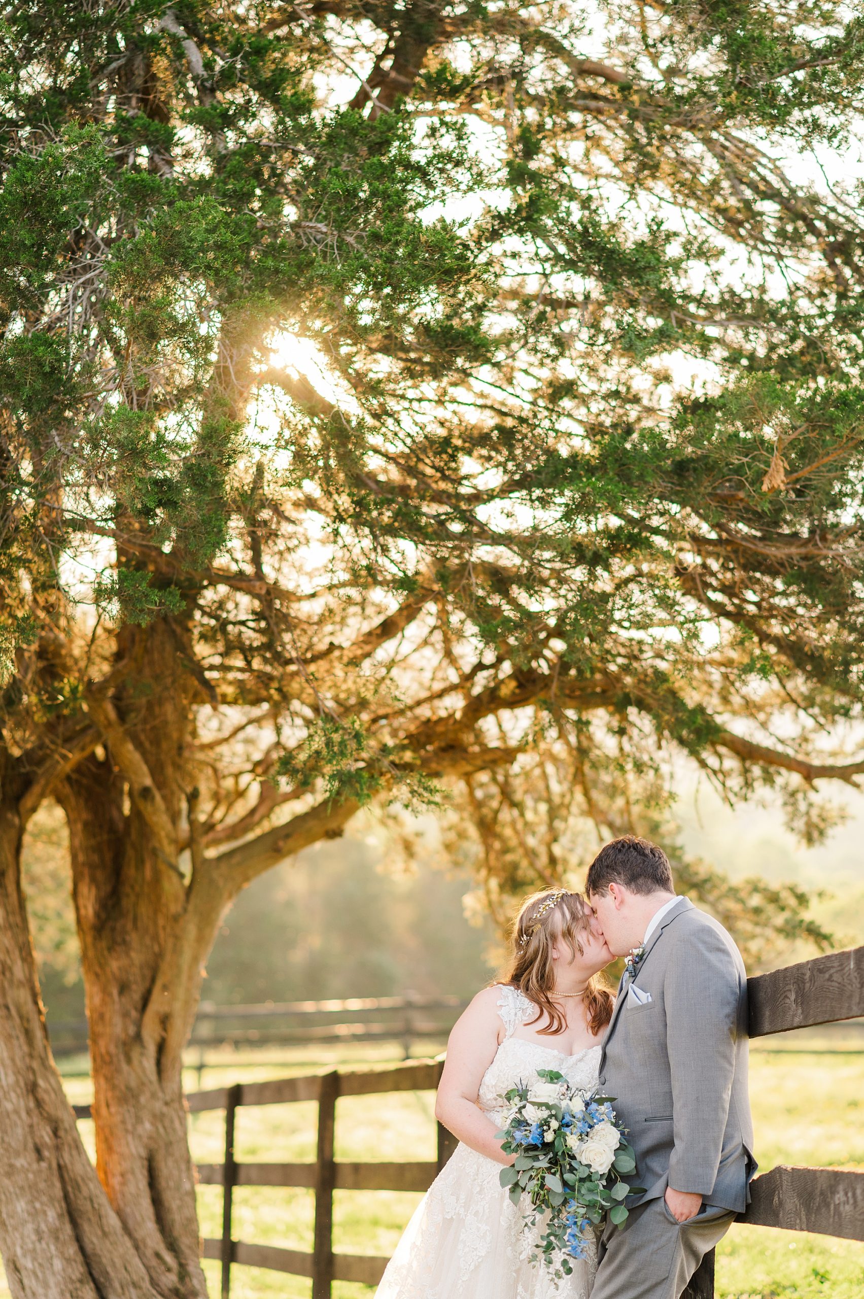 Bride and Groom Portraits at Wedding at Wolftrap Farm. Wedding Photography by Kailey Brianne Photography