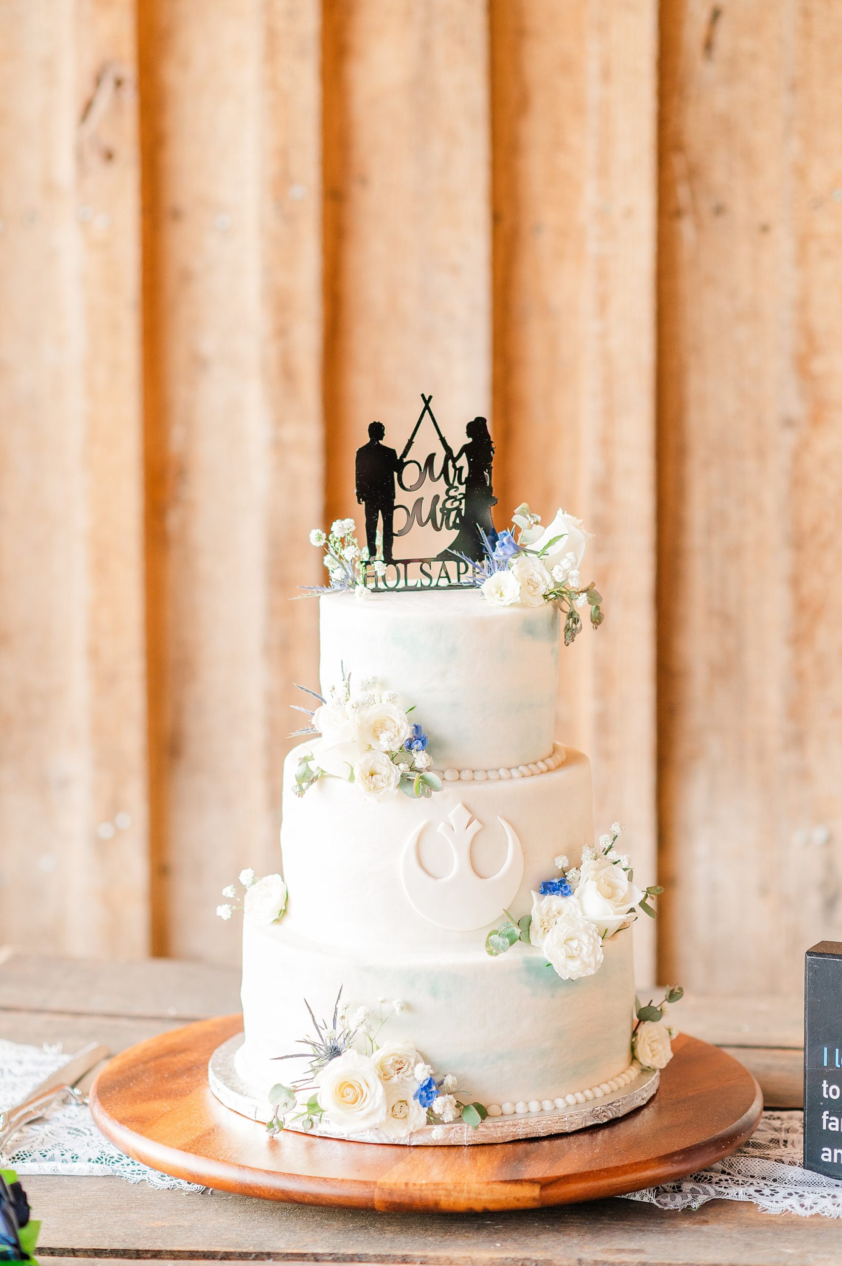 Wedding Cake at Wedding at Wolftrap Farm