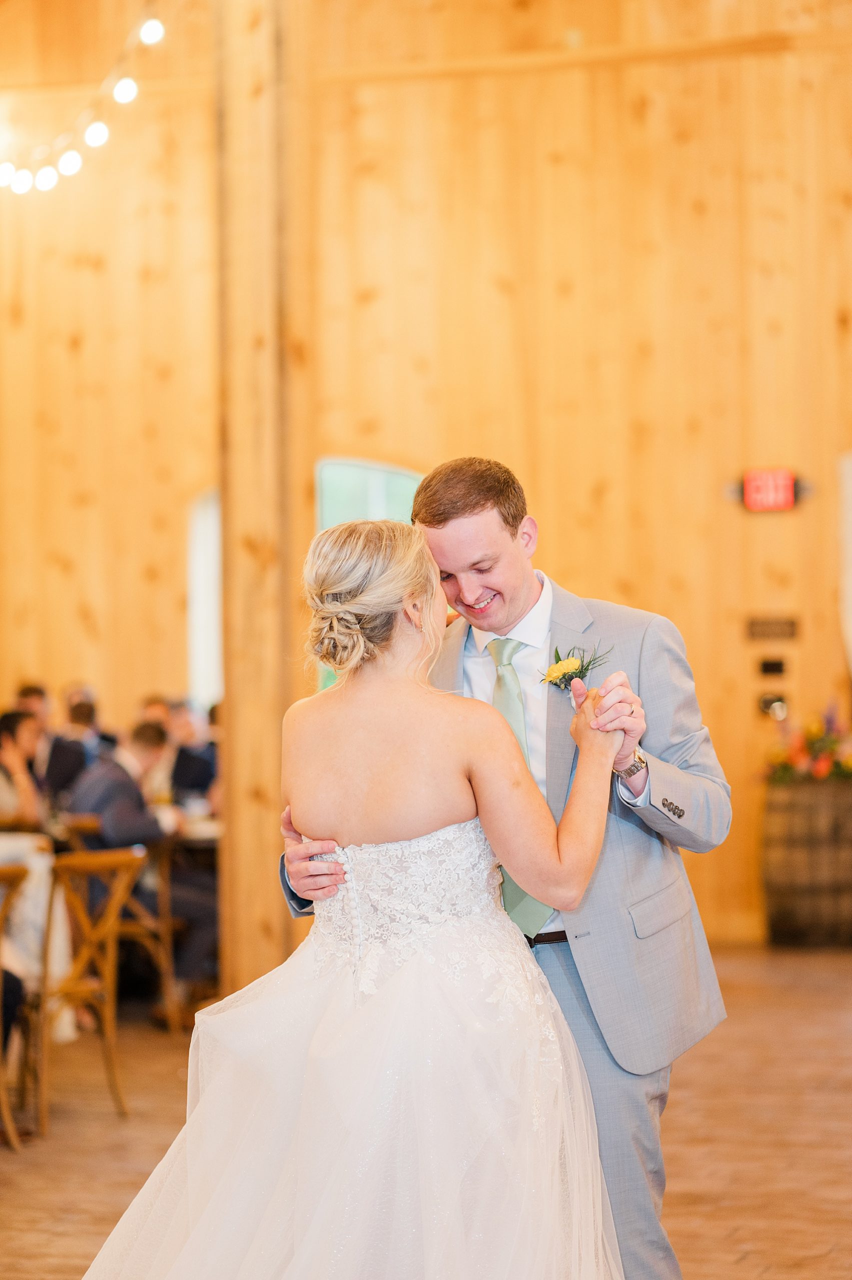 Bride and Groom First Dance at Barn at Timber Creek Wedding