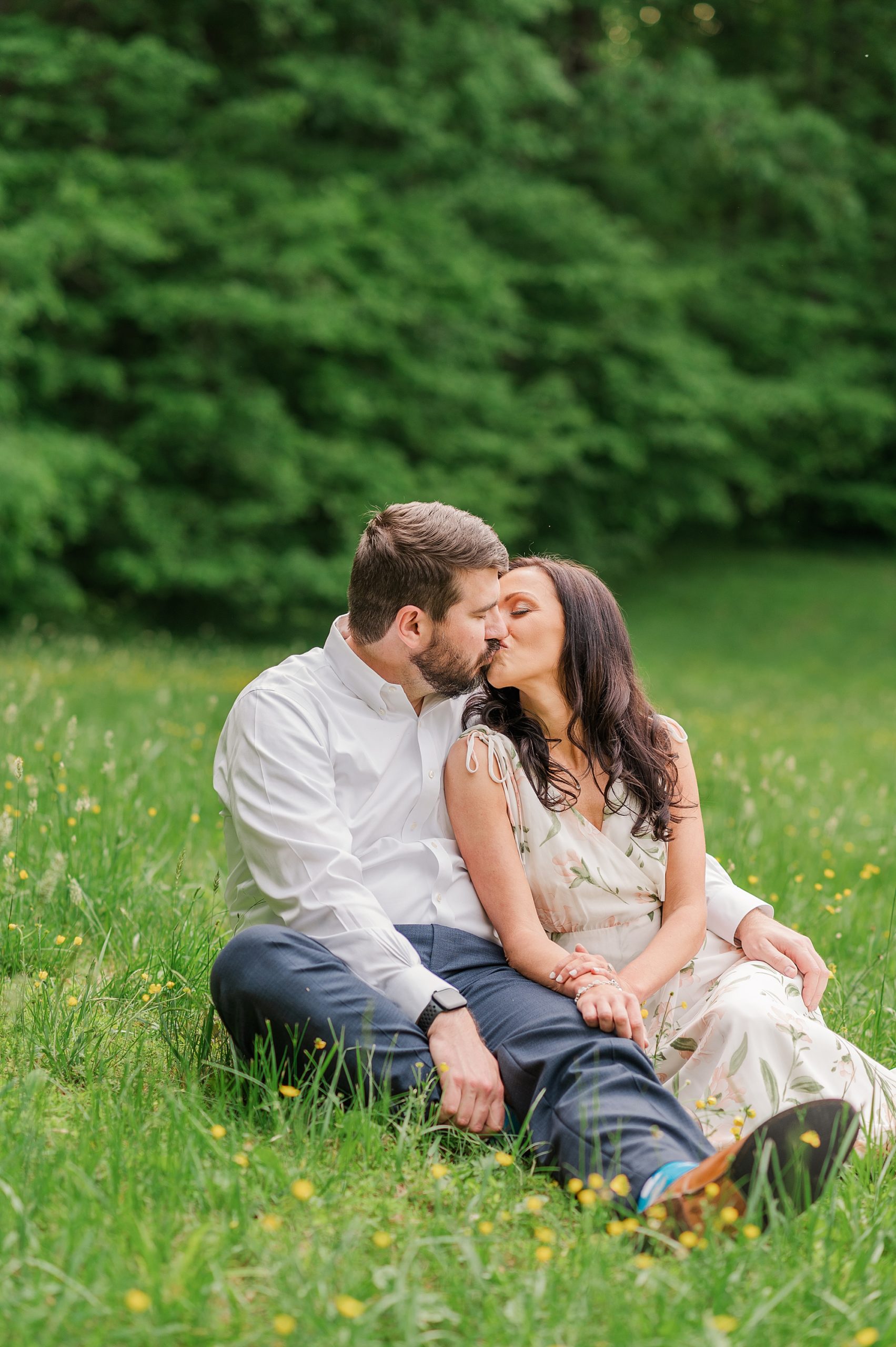 Couple Photography Spring Engagement Session with Rolling Hills