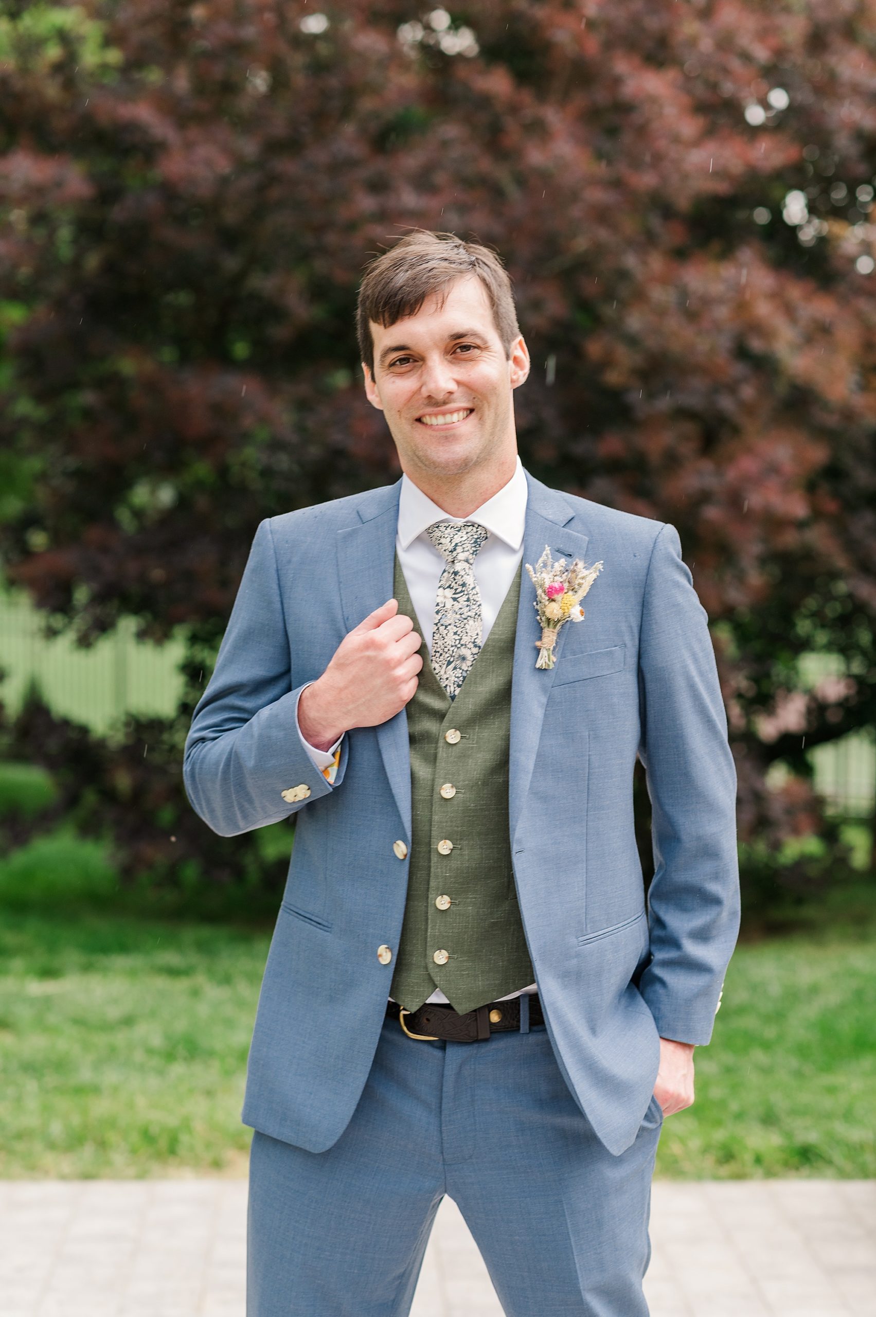 Groom Photos at Wedding at Virginia Tech. Wedding Photography by Kailey Brianne Photography