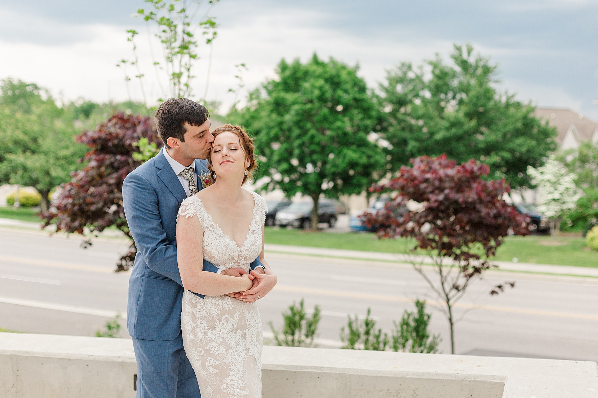 Bride and Groom Portraits at Wedding at Virginia Tech. Wedding Photography by Kailey Brianne Photography