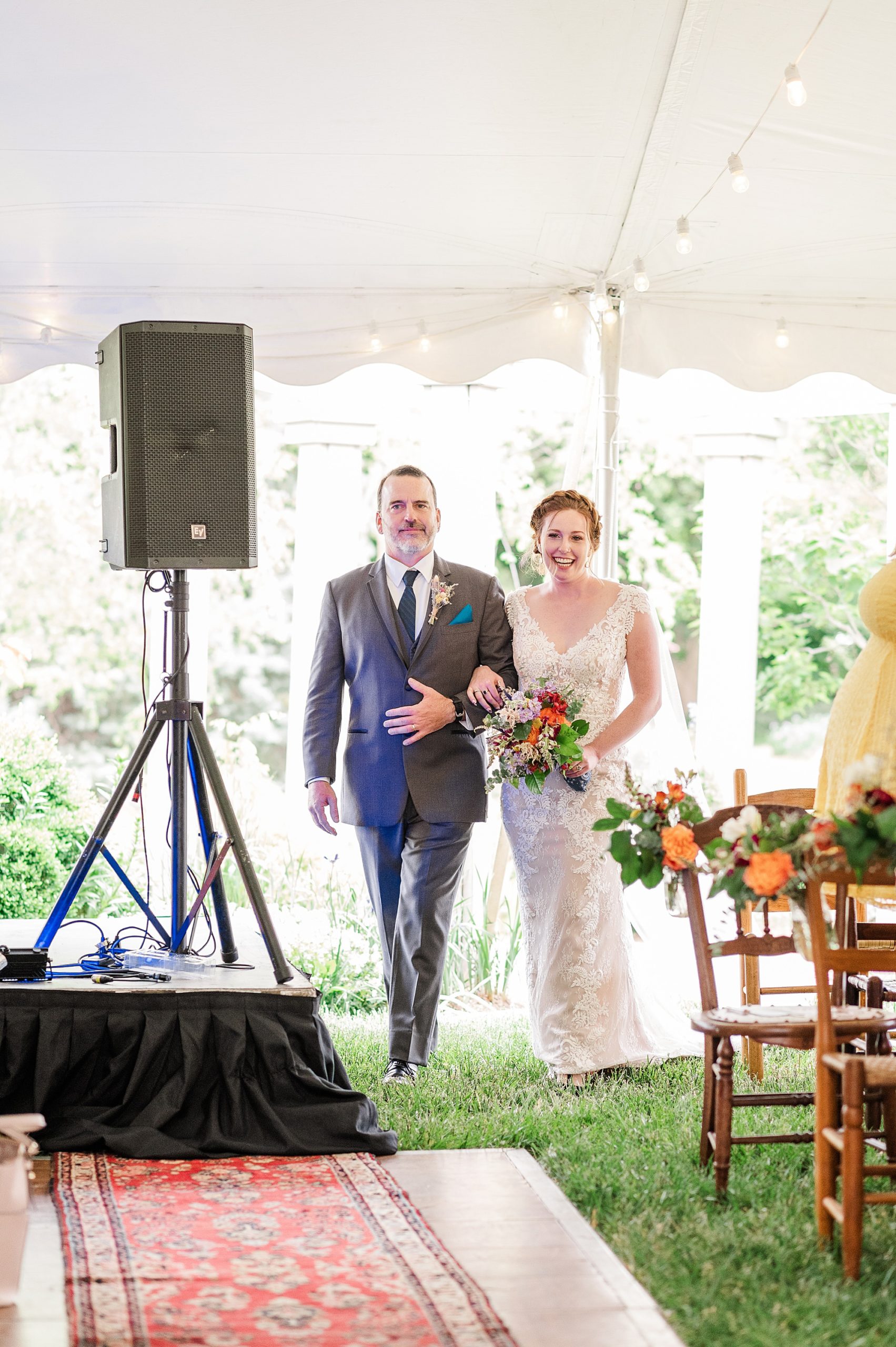 Outdoor Wedding Ceremony at Wedding at Virginia Tech
