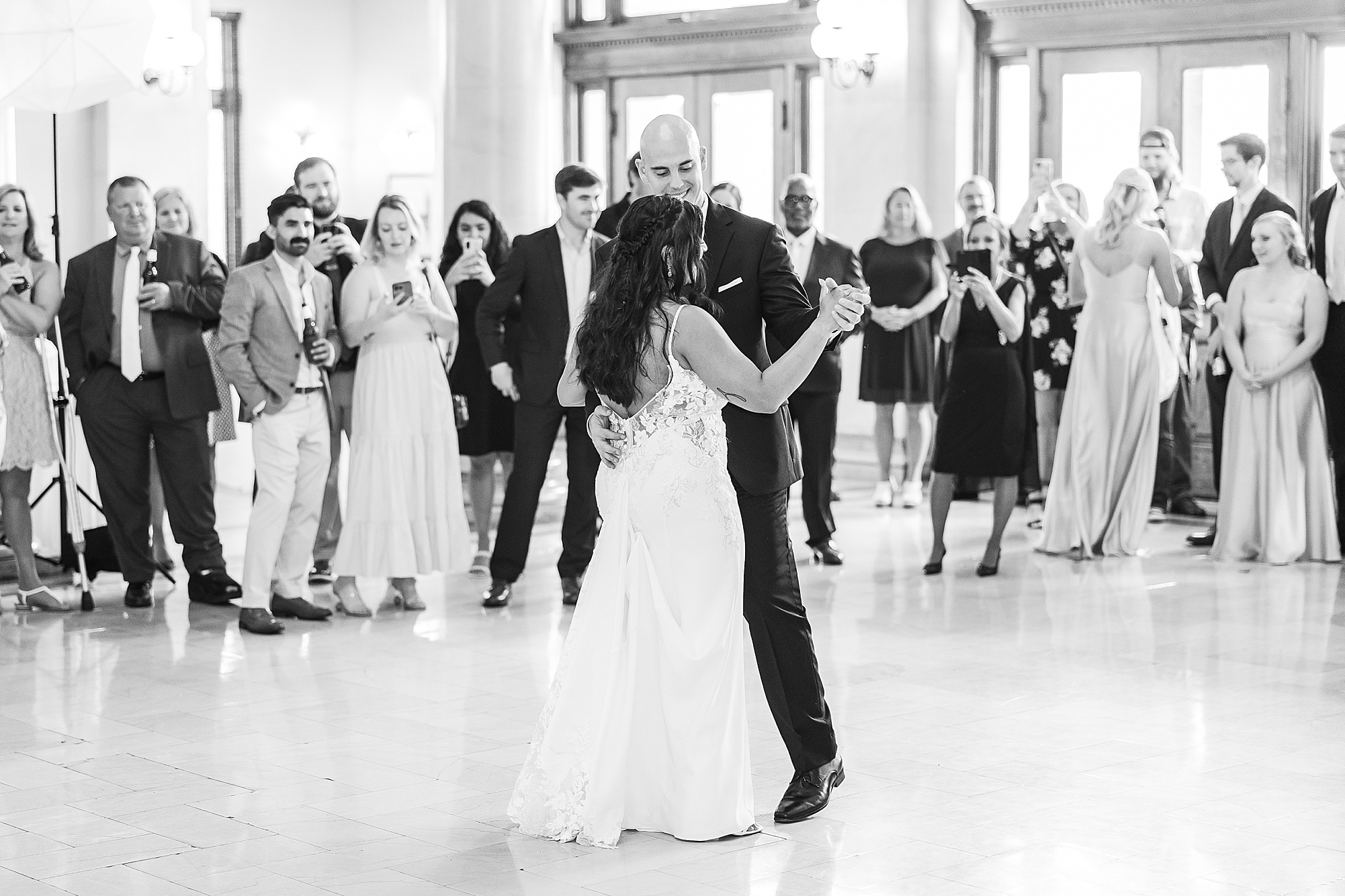 Bride and Groom First Dance at Main Street Station Wedding