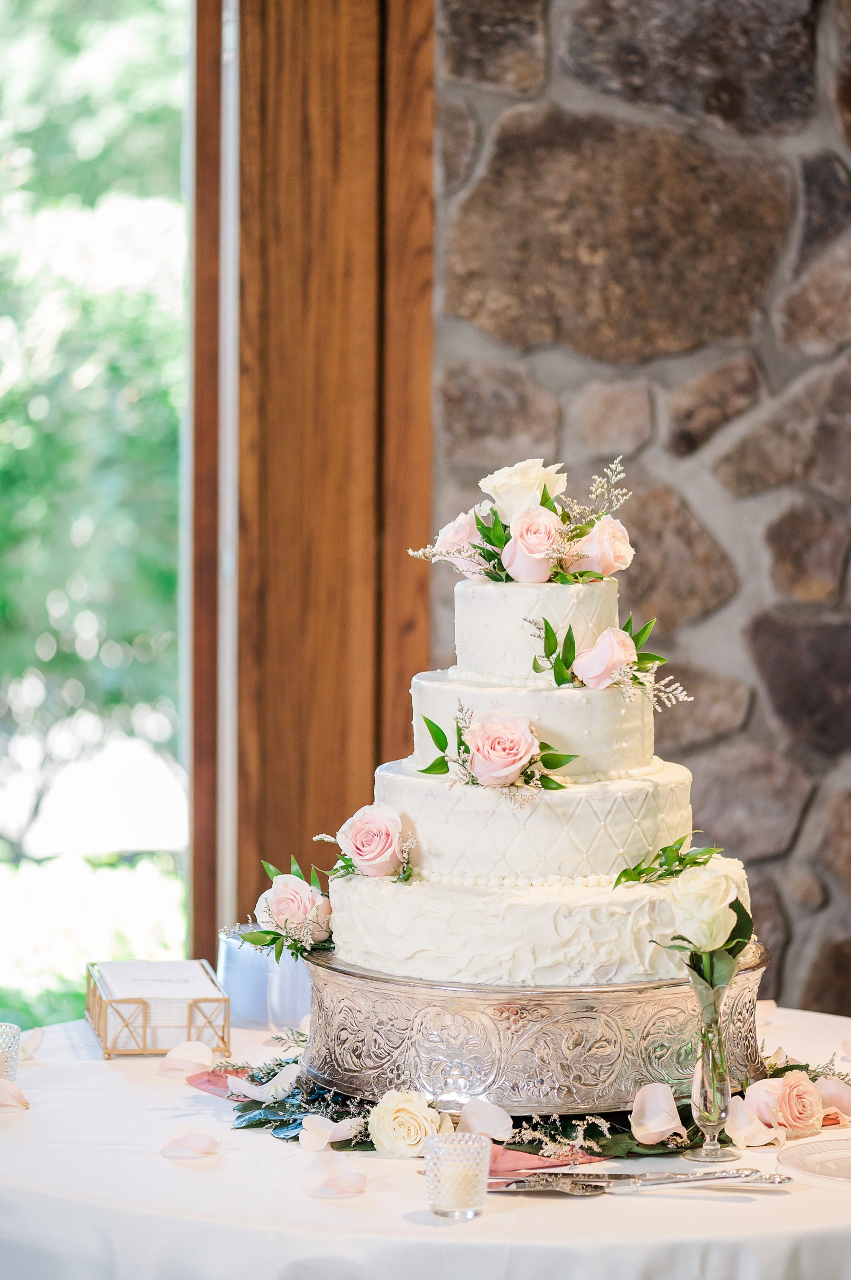 Wedding Cake at Summer Virginia Tech Wedding