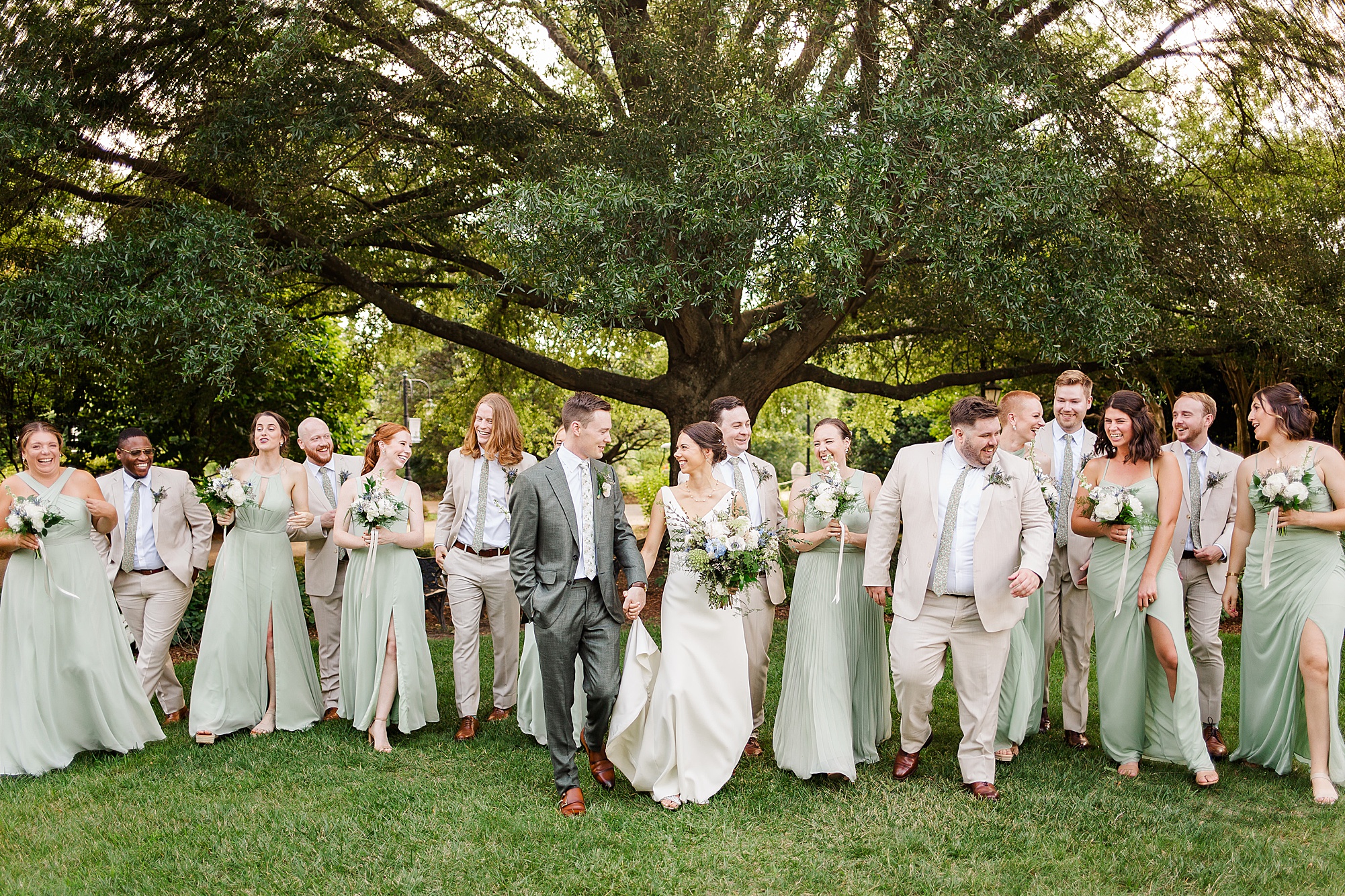 Bridal Party Photos at Lewis Ginter Botanical Wedding