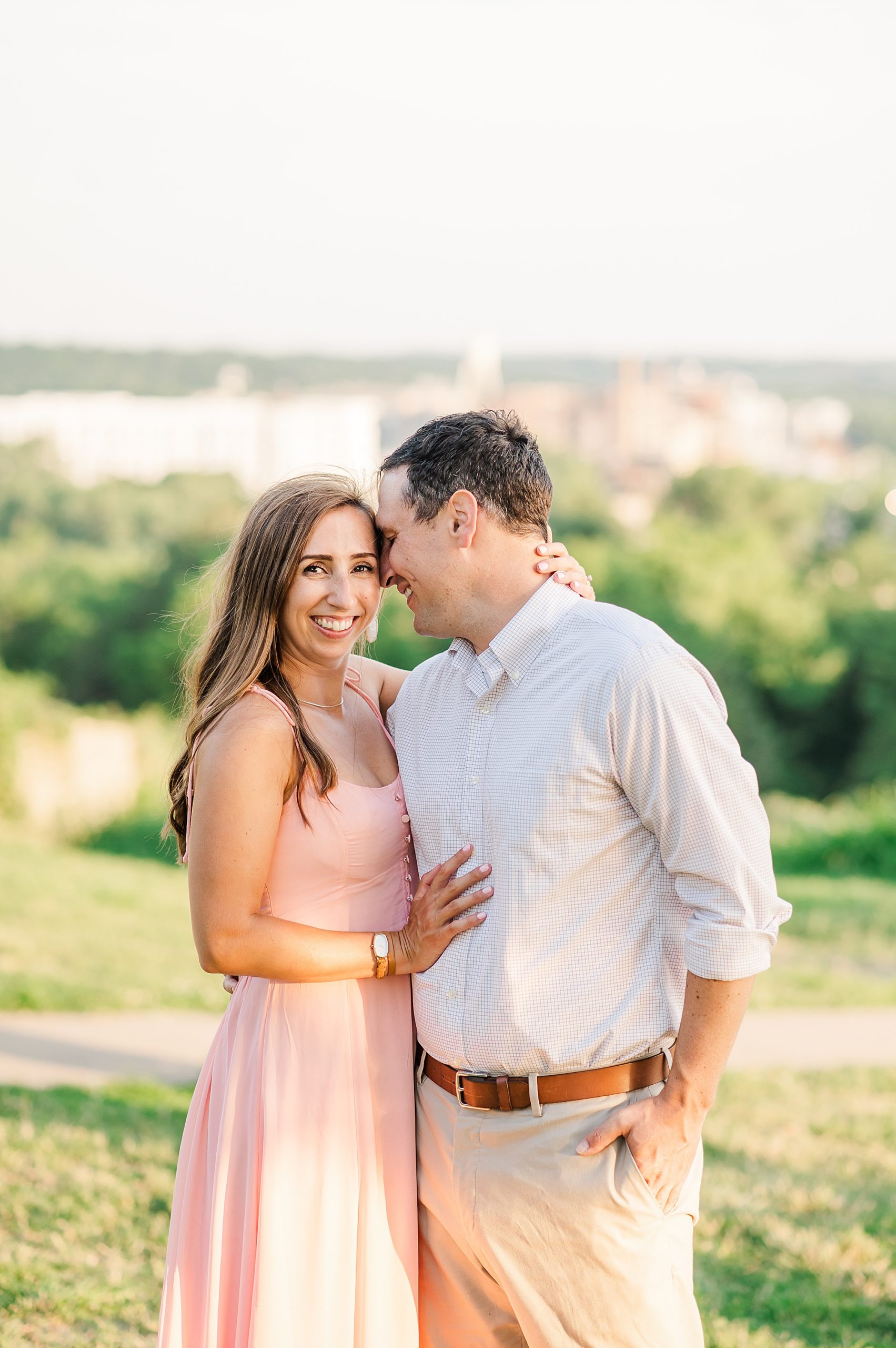 Golden Hour Couple Photography at Summer Dogwood Dell Engagement